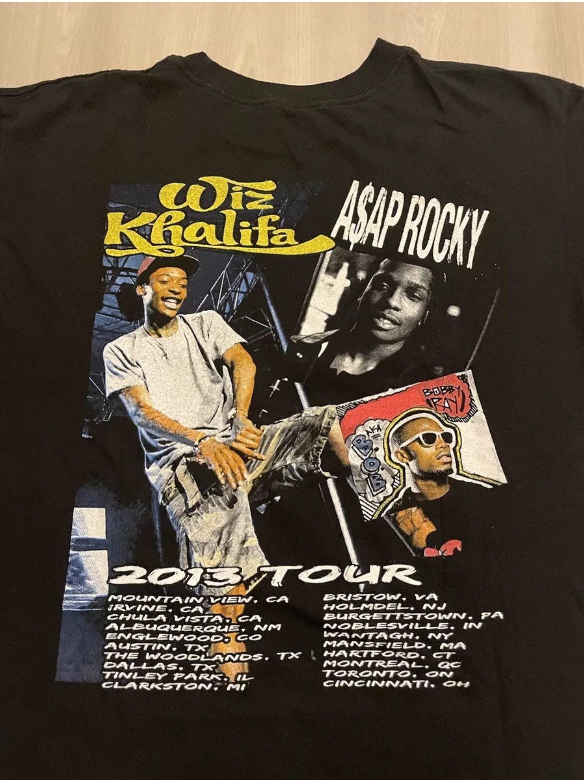 Rap Tees × Vintage 2013 Wiz Khalifa Tour Shirt ASAP Rocky B.O.B Mens Medium Size US M / EU 48-50 / 2 - 4 Thumbnail