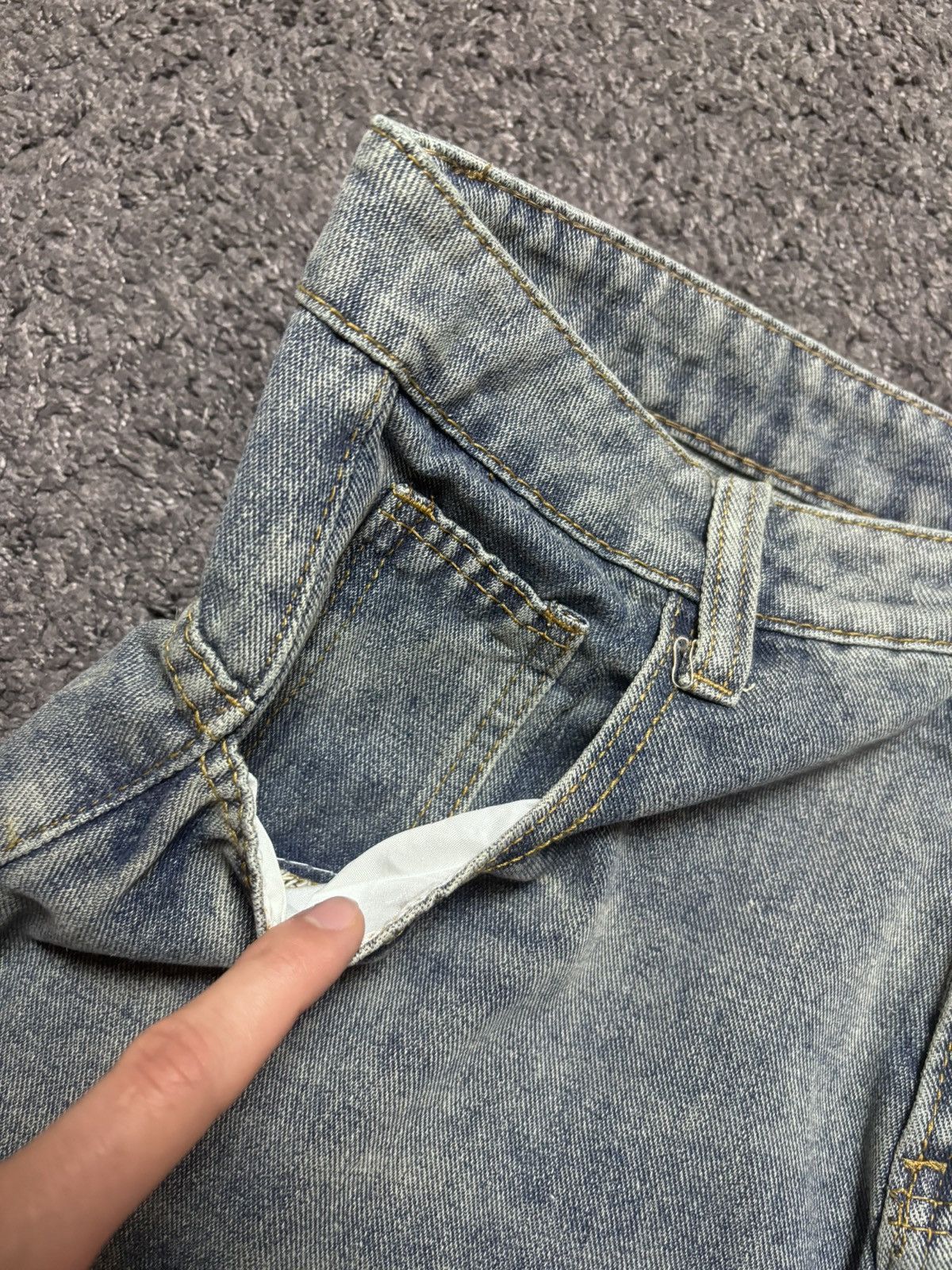 Jean Vintage wide leg rare parachute balloon baggy blue jeans Size US 34 / EU 50 - 10 Thumbnail