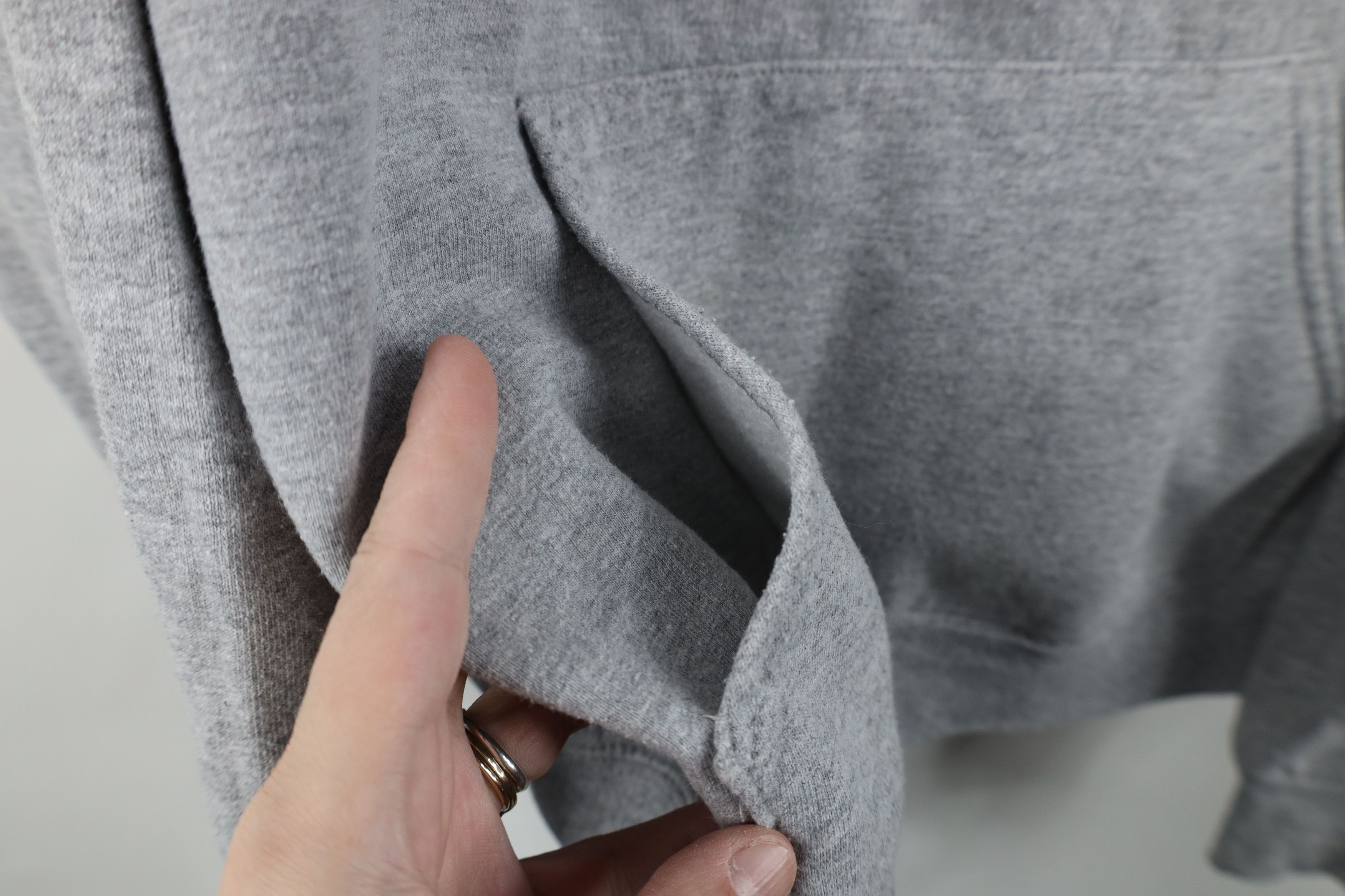 Vintage Vintage 90s Streetwear Blank Hoodie Sweatshirt Heather Gray Size US XL / EU 56 / 4 - 5 Thumbnail