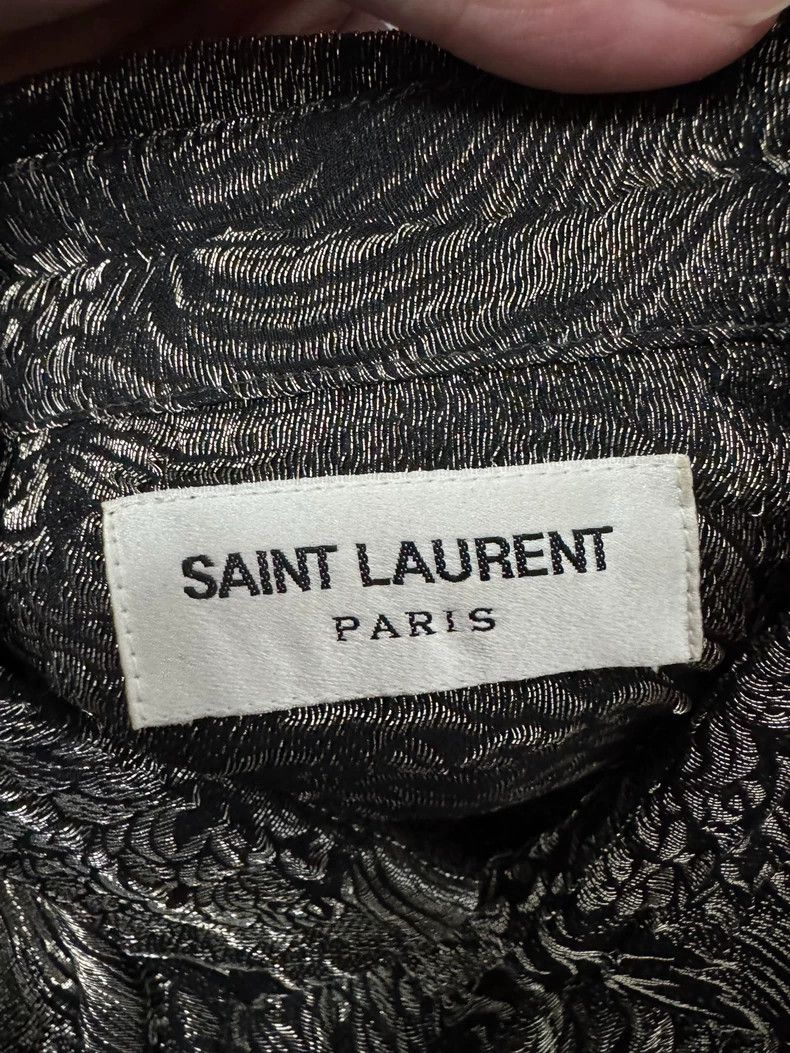 Saint Laurent Paris Saint Laurent Paris size 39 18 FW Black Gold Mulberry Silk Size US M / EU 48-50 / 2 - 6 Thumbnail