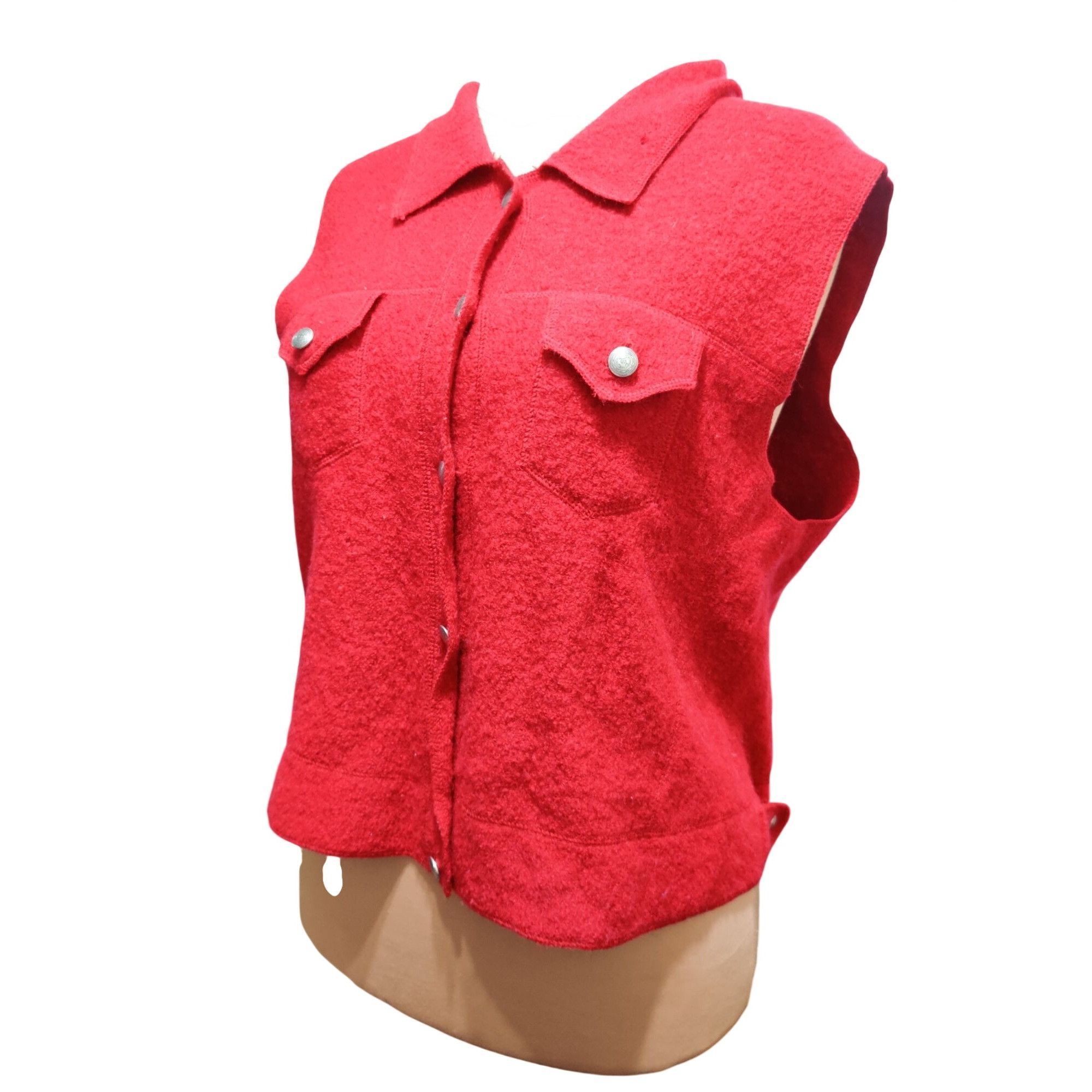 Great Northwest Vintage Great Northwest XL Red Wool Vest Button Front Wester Size XL / US 12-14 / IT 48-50 - 9 Thumbnail