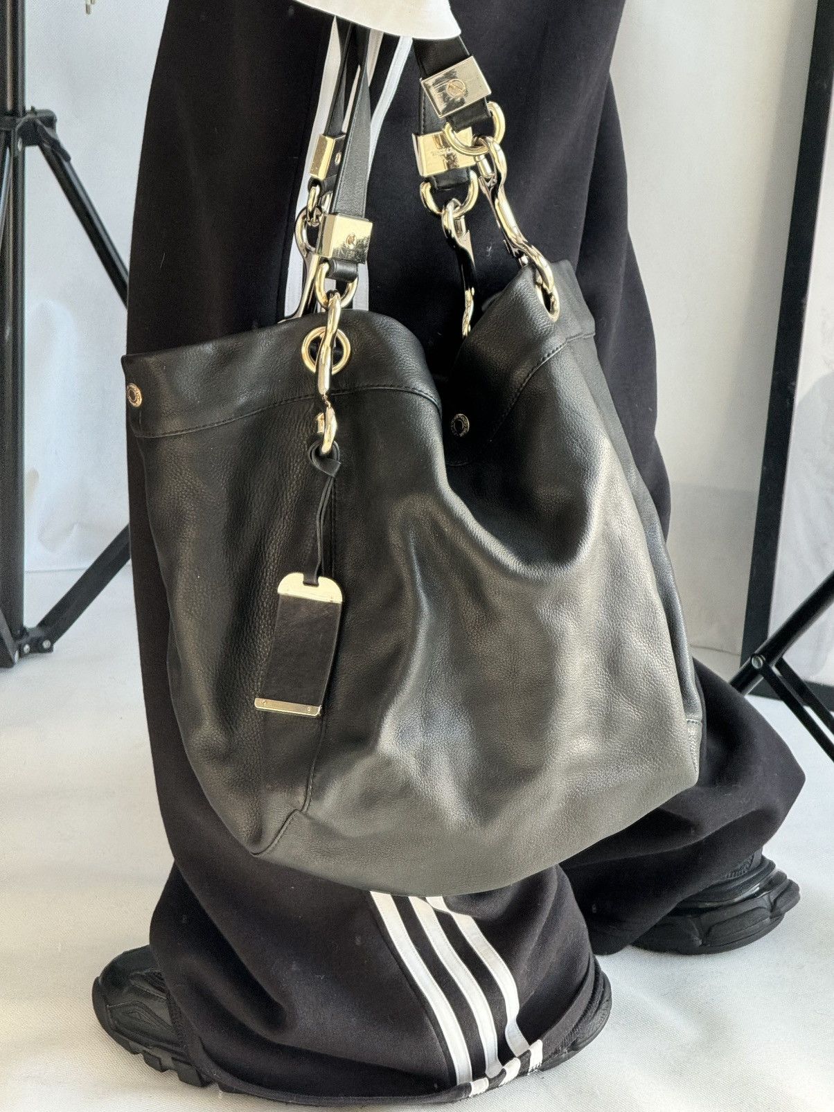 VINTAGE JIMMY CHOO Genuine Leather BALENCIAGA STYLE CITY BAG