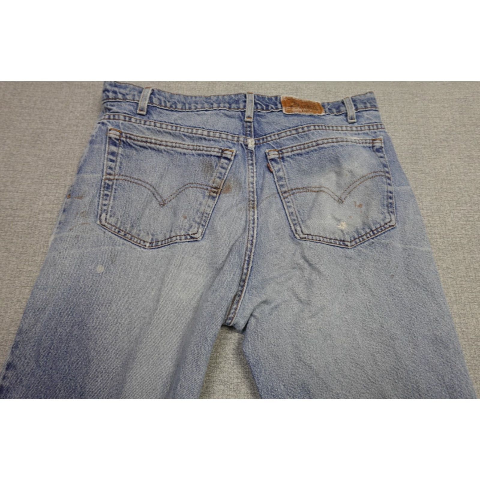 Levi's Levi's Jeans 454 Regular 36x30 Blue Light Denim Straight Leg 5-Pocket Mens 90s USA Size US 36 / EU 52 - 6 Thumbnail