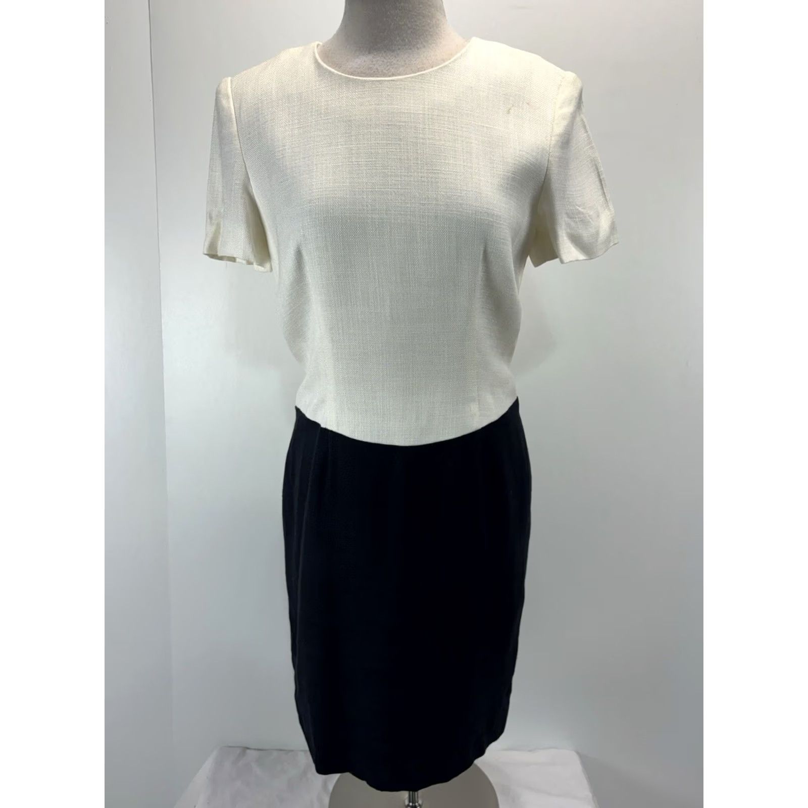 Talbots VINTAGE Talbots Dress Set Women’s 10 Black White Career Jacket Made USA 90s Dress Suit Secretary/Geek Size L / US 10 / IT 46 - 2 Thumbnail