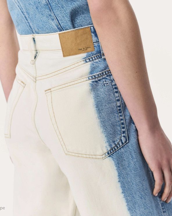 Rag & Bone Rag & Bone Logan Jeans Featherweight in Bleach Stripe ( 28 ) Size 28" / US 6 / IT 42 - 4 Thumbnail