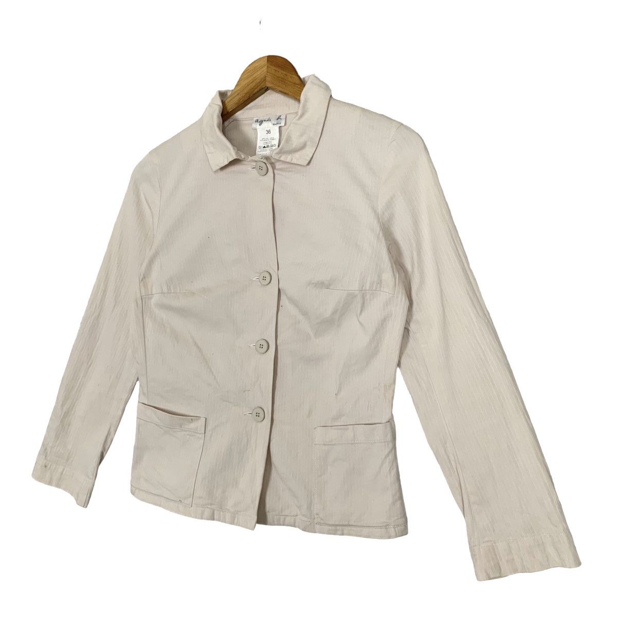 Designer × agnes b. Vintage Agnes B. Paris Women Light Jacket Size 36 / XS Size XS / US 0-2 / IT 36-38 - 4 Thumbnail