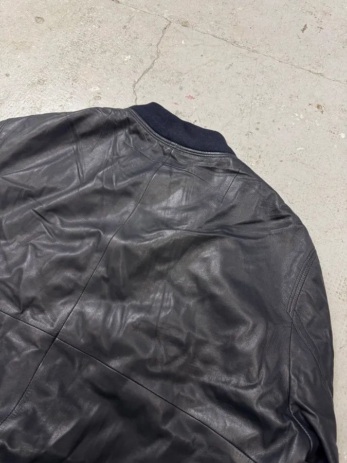 Designer × Givenchy × Vintage SS2013 Givenchy Navy Lamb Leather Bomber Jacket Size US L / EU 52-54 / 3 - 6 Thumbnail