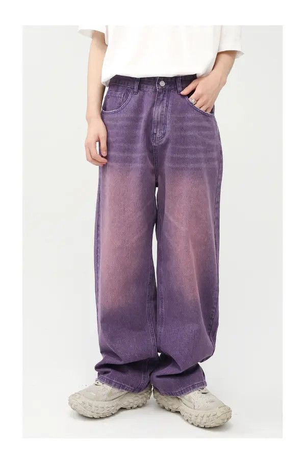 VIBE Personalized straight-leg purple wide-leg jeans Size US 32 / EU 48 - 1 Thumbnail