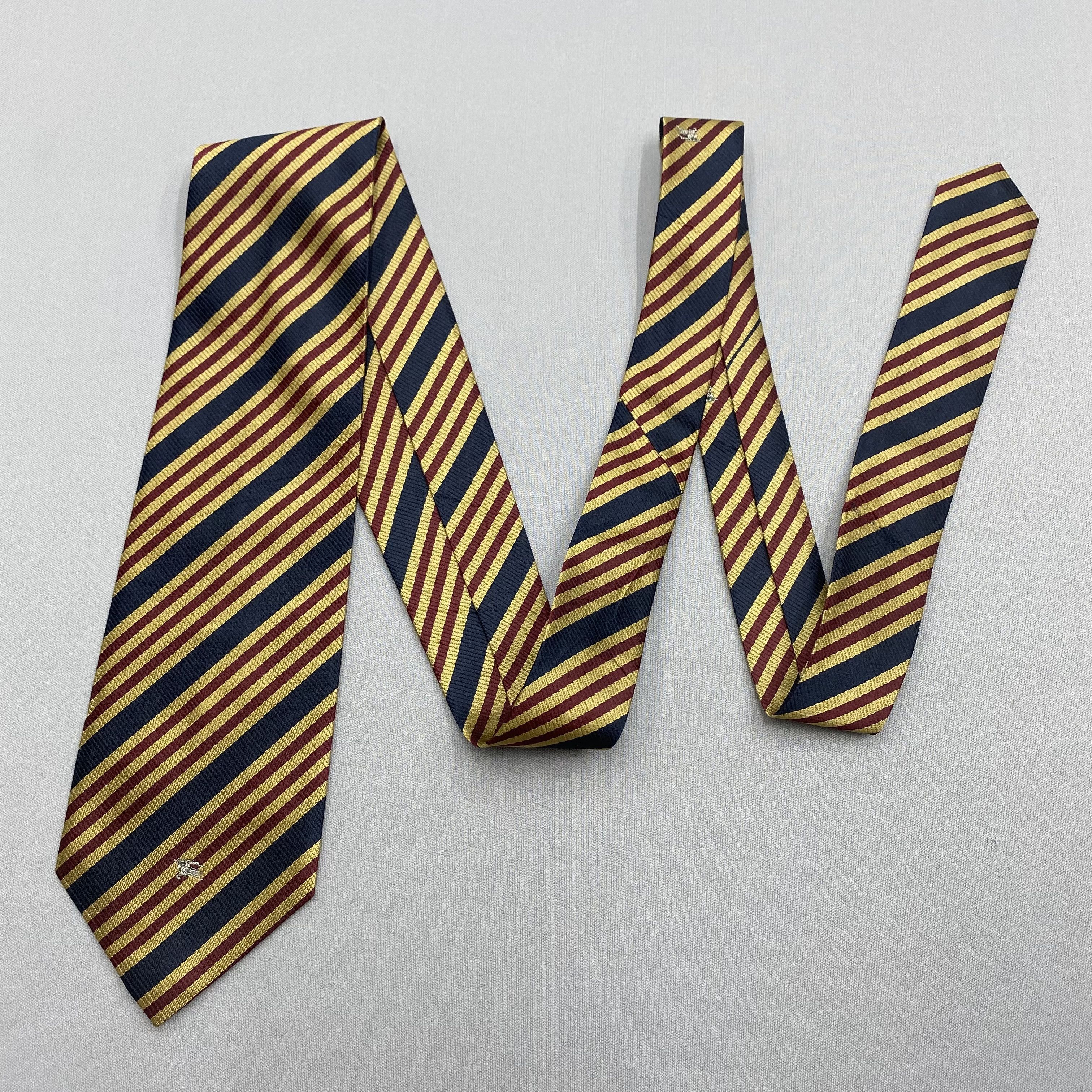 Burberry Vintage Burberry SILK Necktie Cravate Pure Silk Neck Tie Size ONE SIZE - 5 Thumbnail