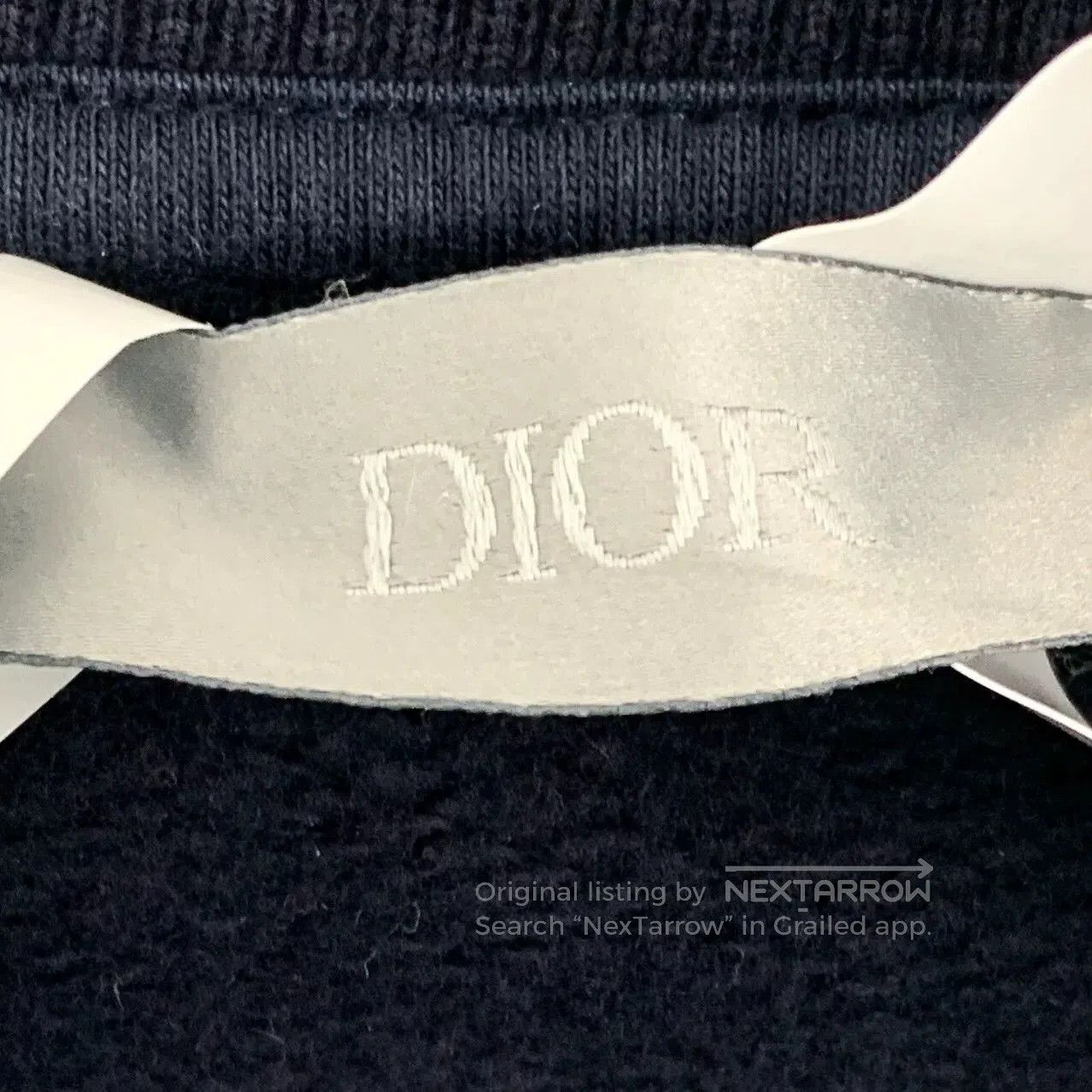 Dior dior navy logo print long sleeve sweatshirt. Size US XXS / EU 40 - 6 Thumbnail