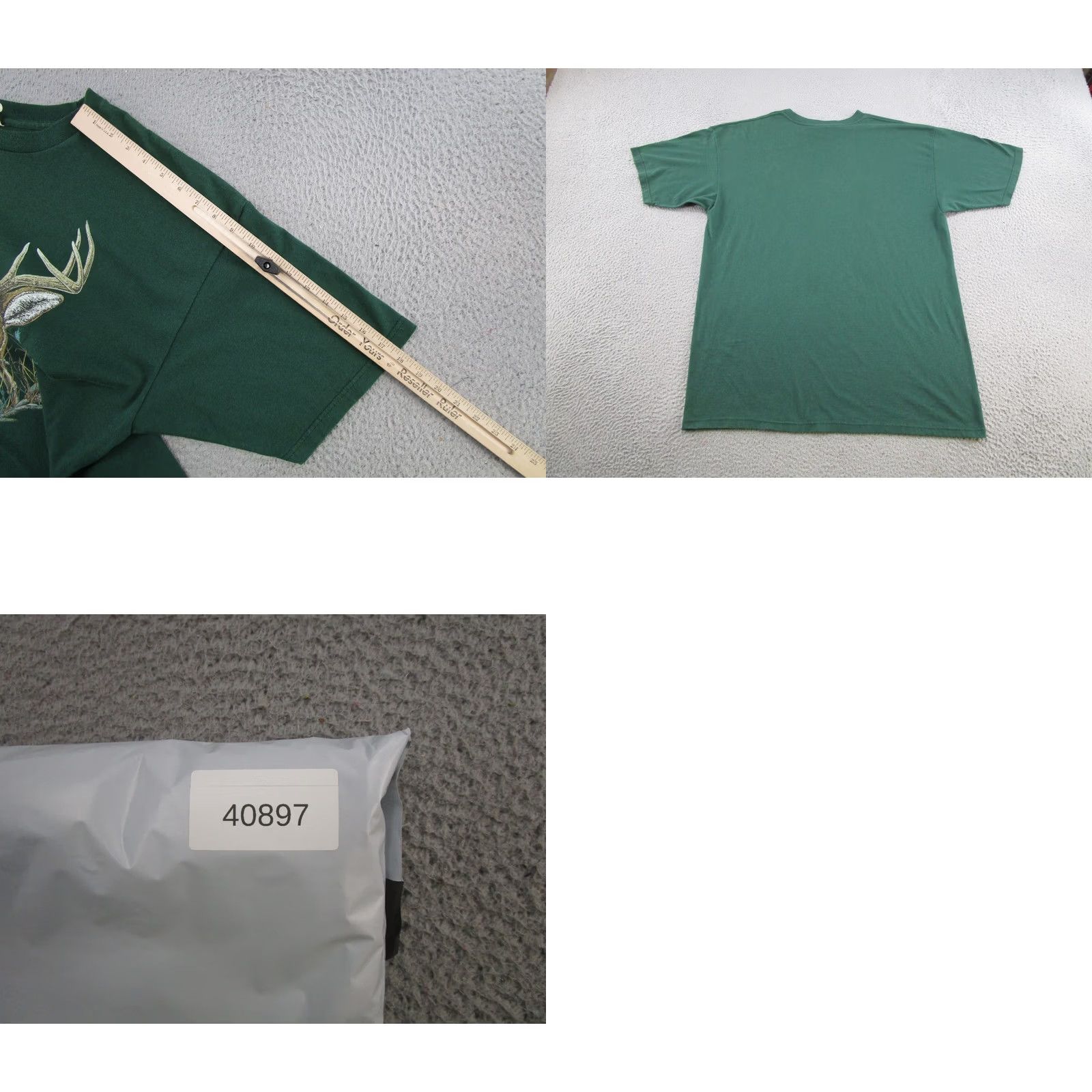 Endless Vintage Endless 2XL T-Shirt Men Graphic Print Crew Neck 90s Deer Buck Green Cotton Short Sleeve Shirt Size US XXL / EU 58 / 5 - 8 Thumbnail