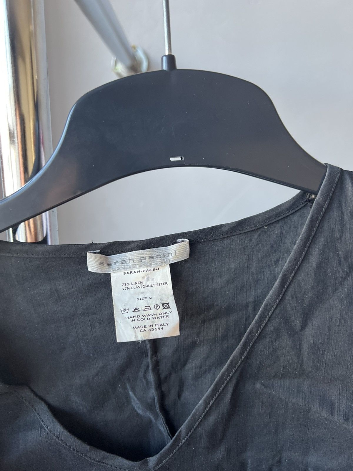 Sarah Pacini SARAH PACINI RARE ASYMMERIC MID LENGTH LINEN DRESS SIZE 2 Size XS / US 0-2 / IT 36-38 - 7 Thumbnail