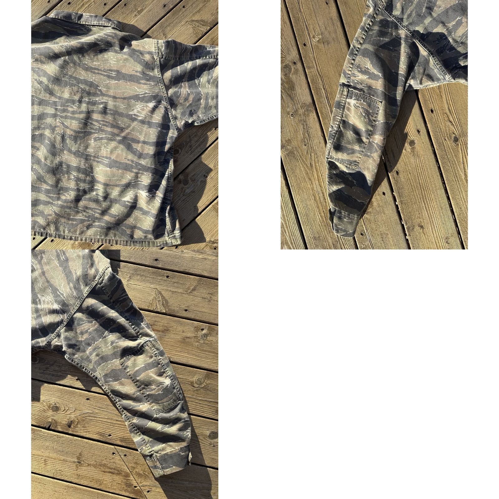 AMO VINTAGE Tiger Stripe Camo Jungle Jacket XL Military BDU Faded 80s 90s Size US XL / EU 56 / 4 - 9 Thumbnail