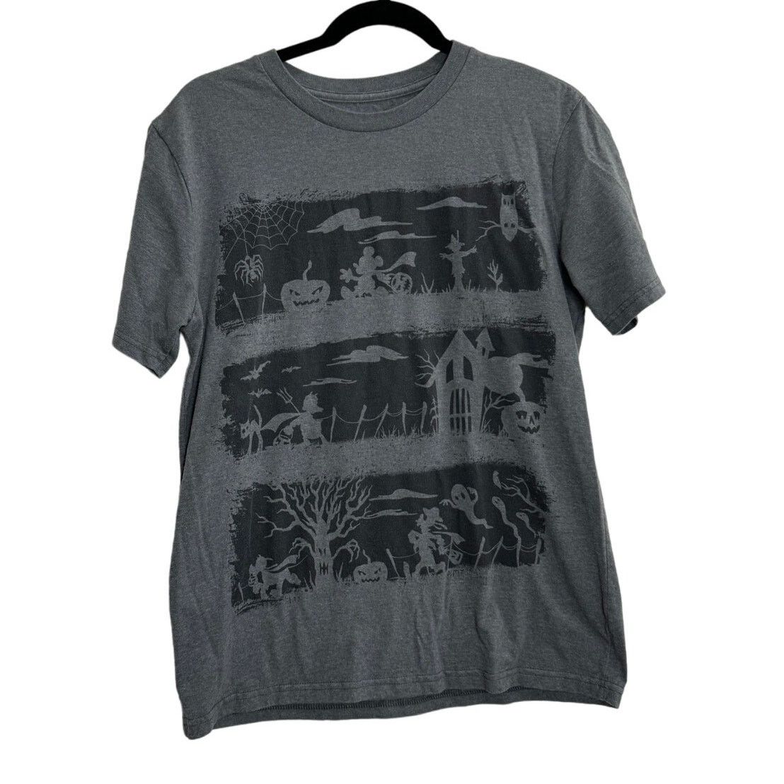 Disney Women's Gray Disney Haunted Halloween Mickey Mouse T-Shirt S Size S / US 4 / IT 40 - 1 Thumbnail