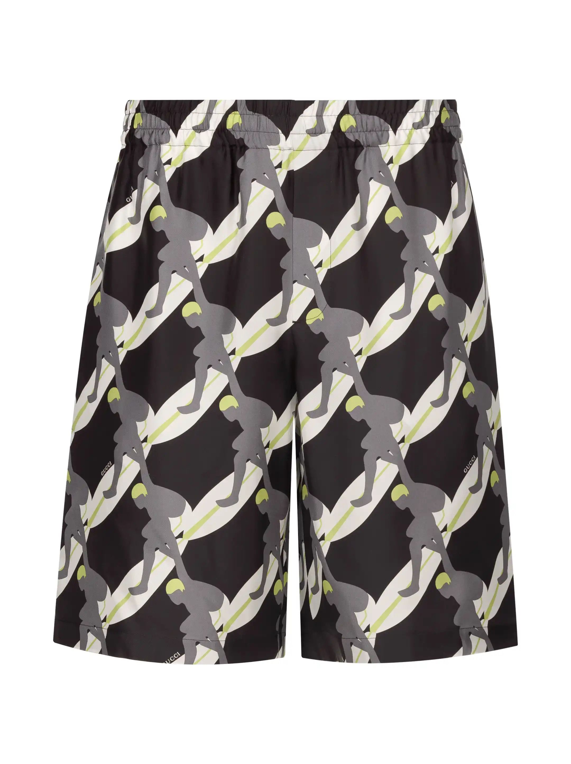 Gucci o1la5ras0426 Printed Silk Twill Shorts in Multicolor Size US 30 / EU 46 - 1 Thumbnail