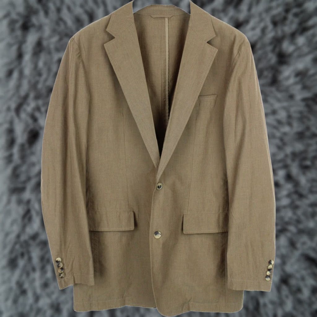 Hugo Boss Hugo Boss Blazer Sahara Storn-W Kaiser Large Brown Mens Thin Shiny Shell Size 42R - 1 Thumbnail
