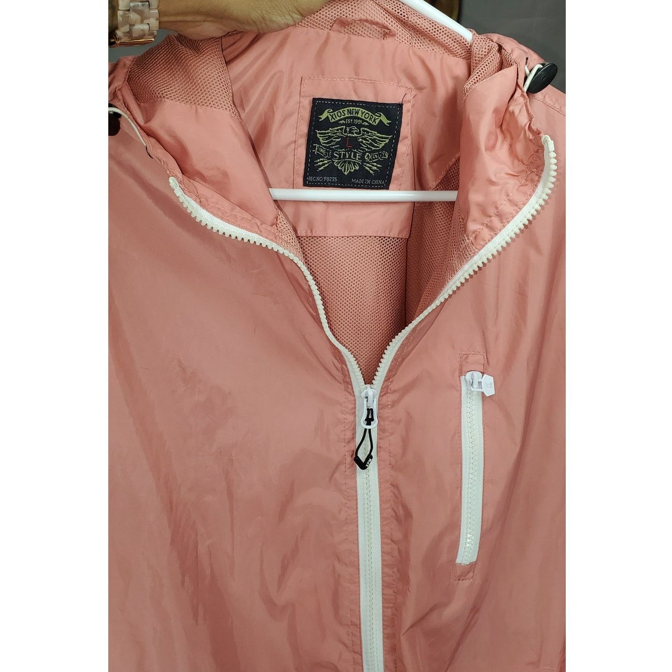 Other Kios New York Women’s Pink Hooded Windbreaker Jacket Size L Size L / US 10 / IT 46 - 4 Thumbnail