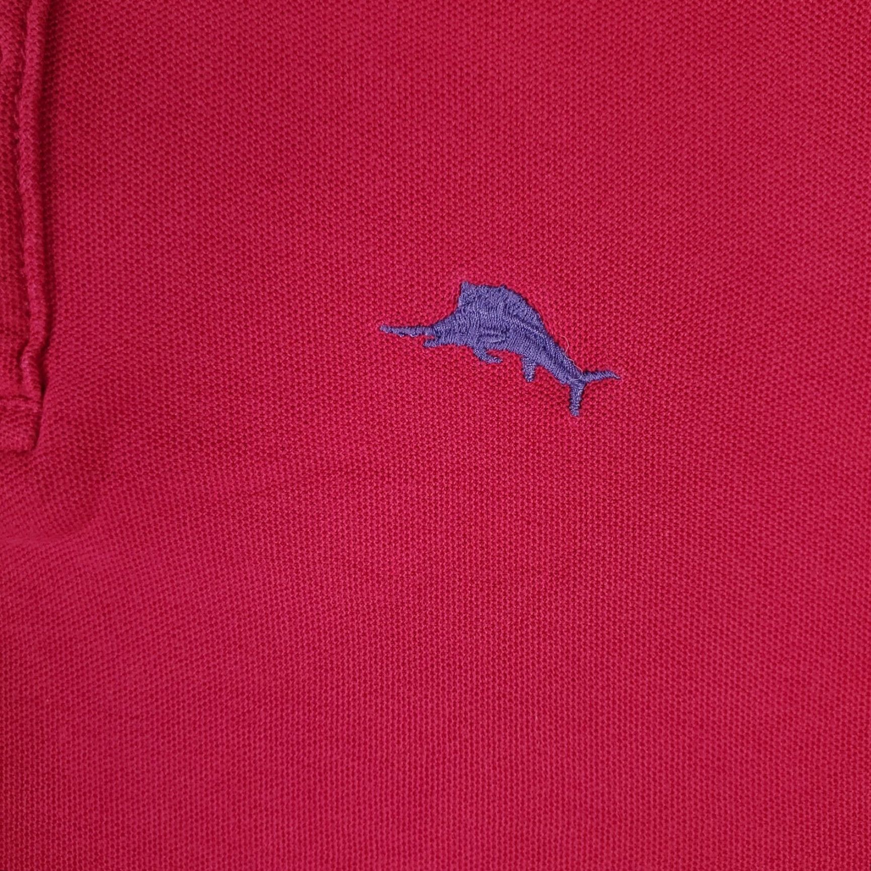 Tommy Bahama VINTAGE Tommy Bahama Polo Shirt Mens Medium Magenta Marlin Casual Short Sleeve Size US M / EU 48-50 / 2 - 3 Thumbnail