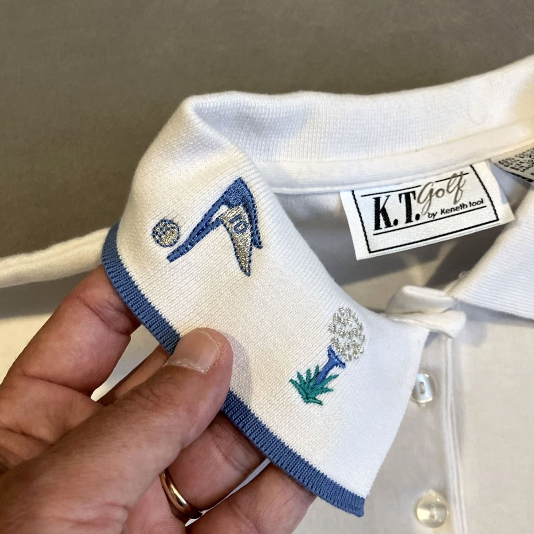 Vintage VINTAGE Kenneth Tool Embroidered Golf Polo Women XL White Polo Apparel Ladies XL Size XL / US 12-14 / IT 48-50 - 3 Thumbnail