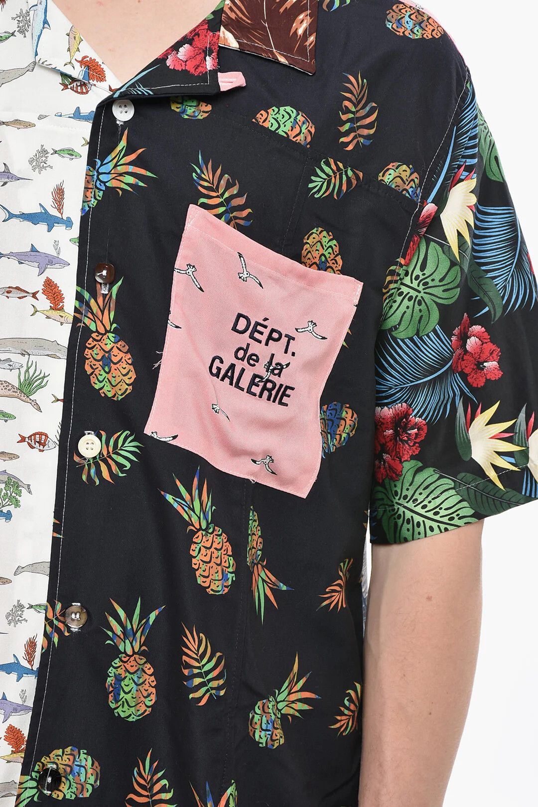 Gallery Dept. og1mm0426 Patchwork Short-Sleeve Shirt in Multicolor Size US XL / EU 56 / 4 - 3 Thumbnail