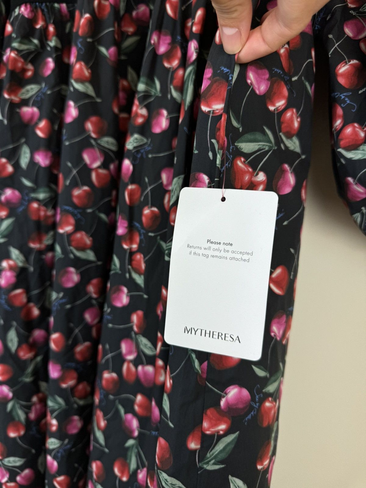 Chloe × See by Chloe See by Chloe babydoll poplin cherry print dress gown cotton Size XL / US 12-14 / IT 48-50 - 7 Thumbnail