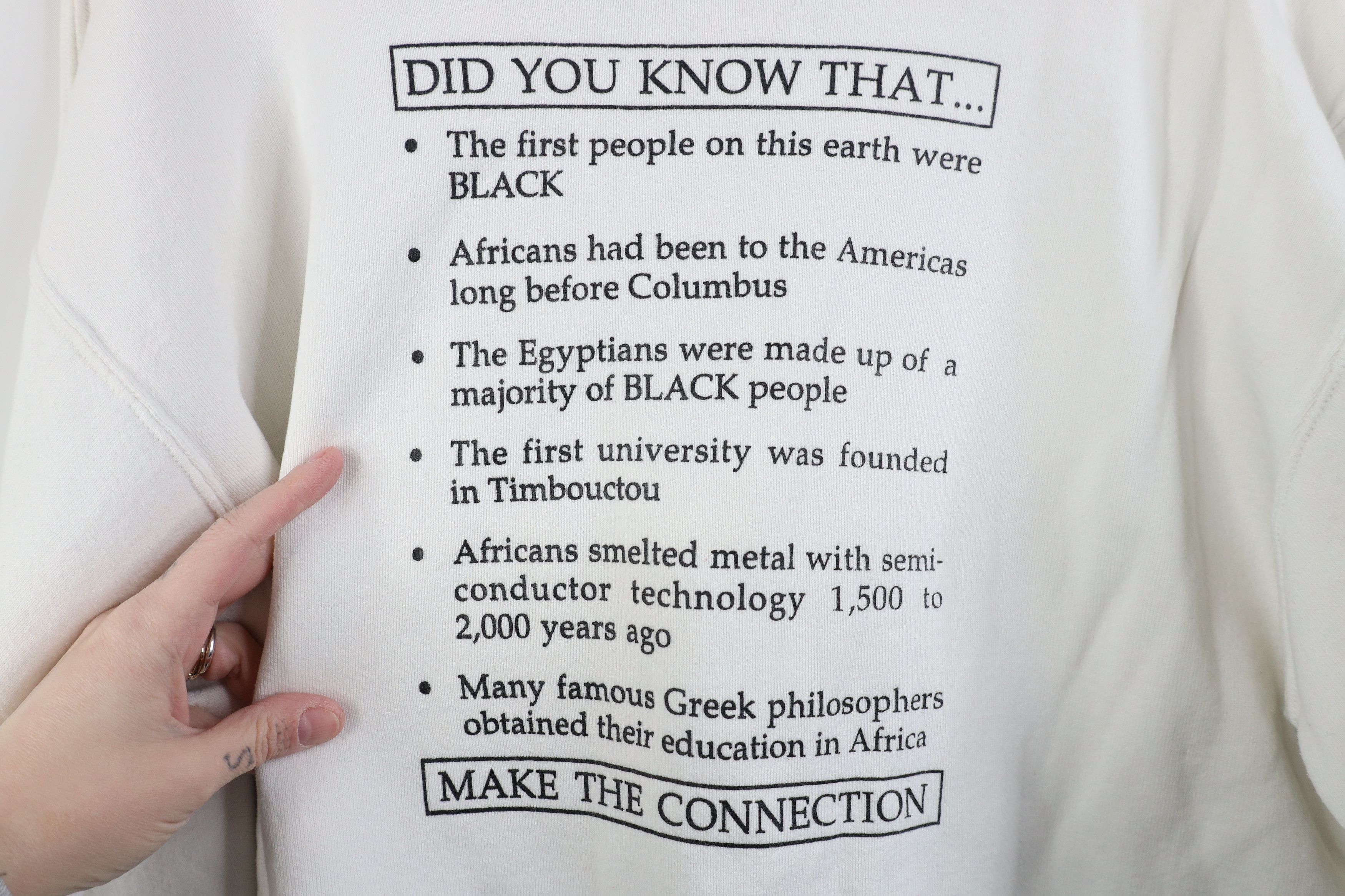 Vintage Vintage 90s Streetwear Africa Black Power Sweatshirt Size XL / US 12-14 / IT 48-50 - 13 Thumbnail