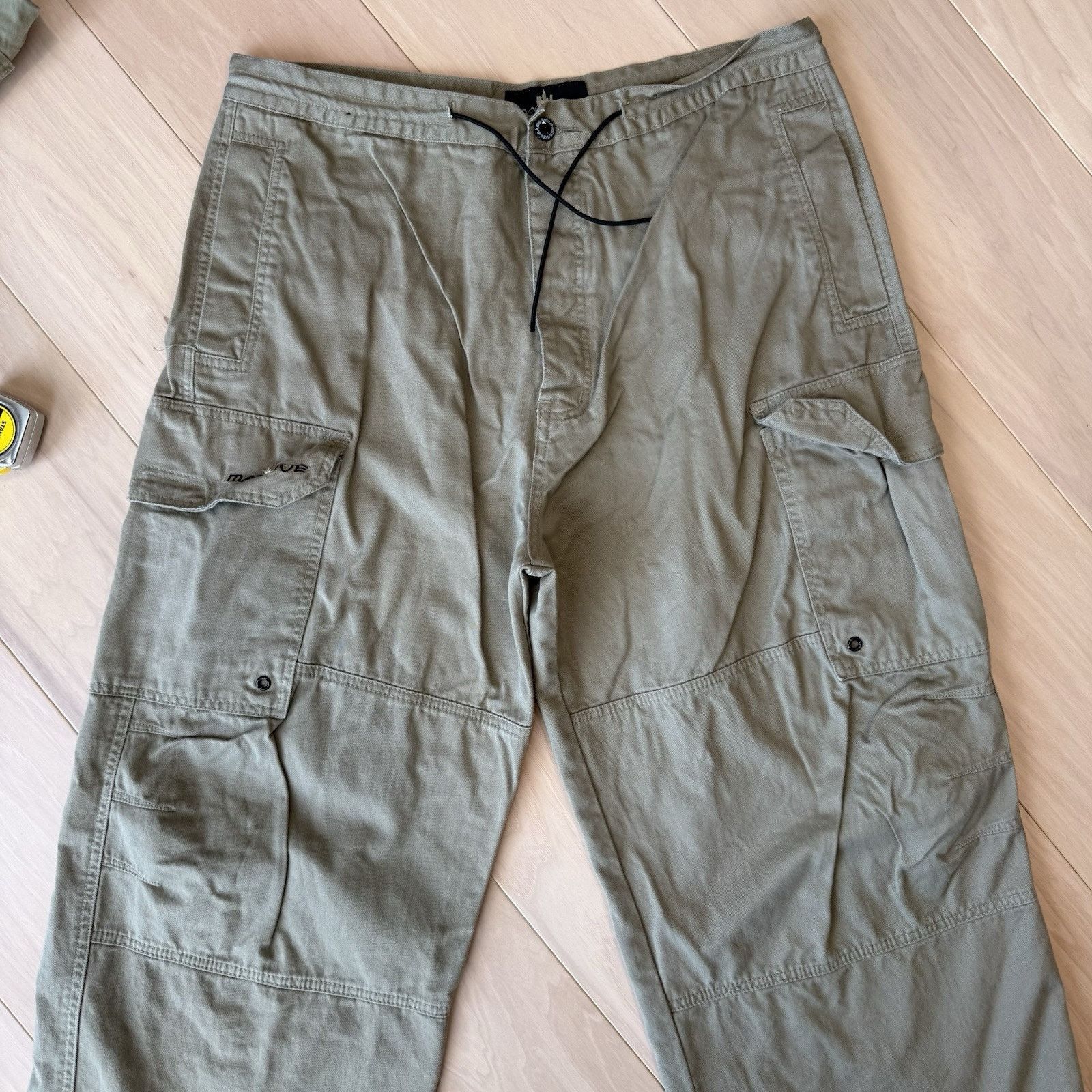 Massive × Vintage Vintage Massive Cargo Pants 36 Beige Baggy Skater Streetwear Size US 36 / EU 52 - 3 Thumbnail