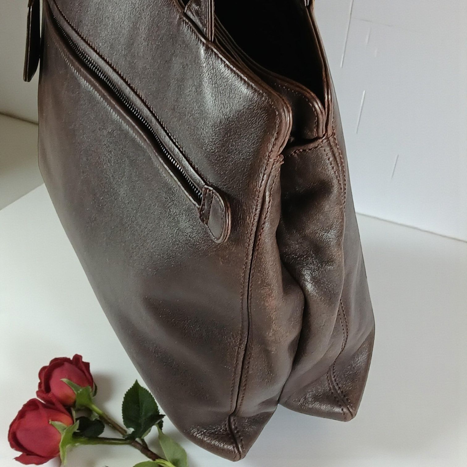 Chanel CHANEL Brown Coco Mark Lambskin Leather Tote Business Bag Size ONE SIZE - 4 Thumbnail