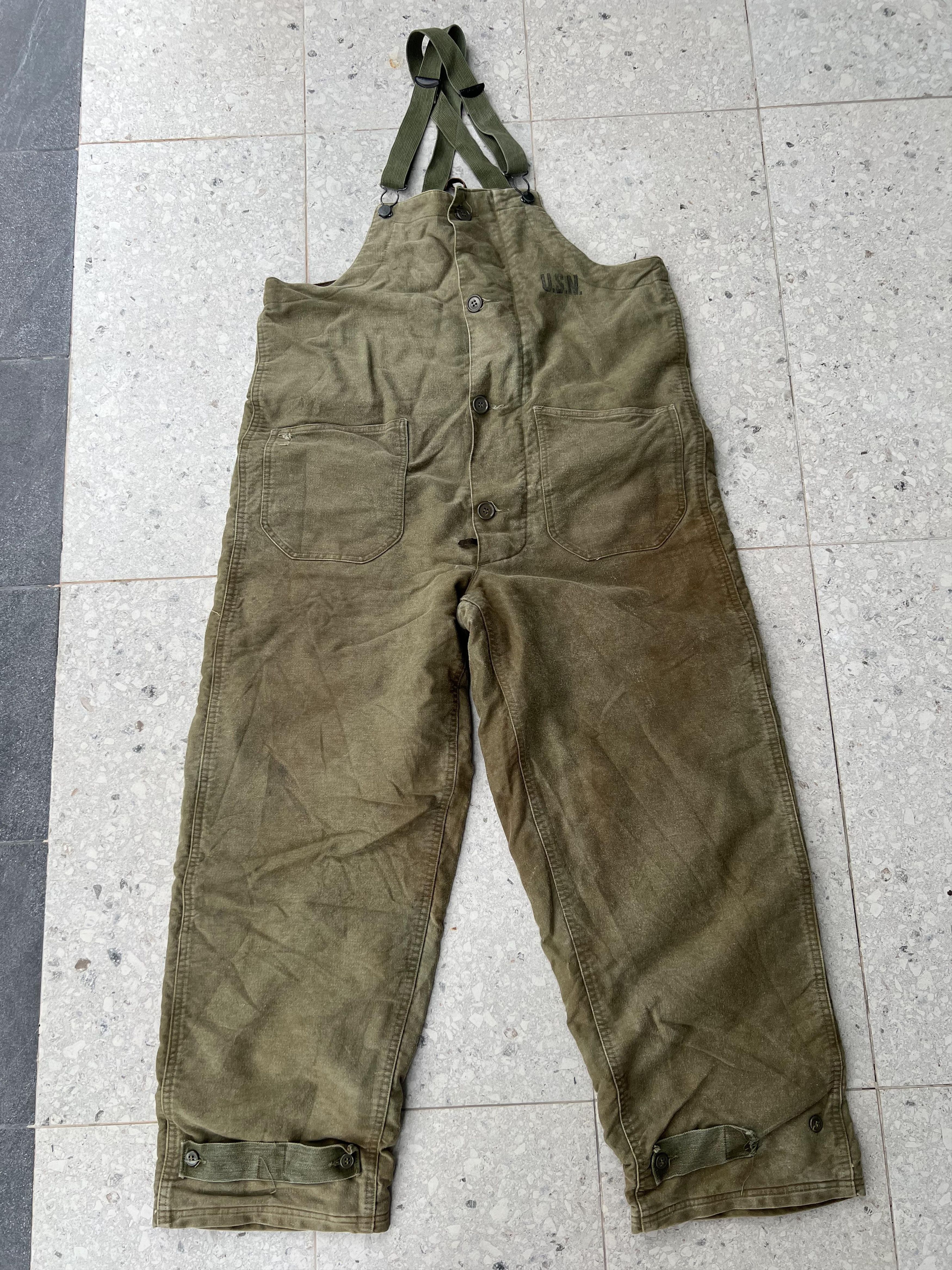 Vintage WWII Era U.S.N. Navy Deck Overall Size US 44 / EU 60 - 1 Thumbnail