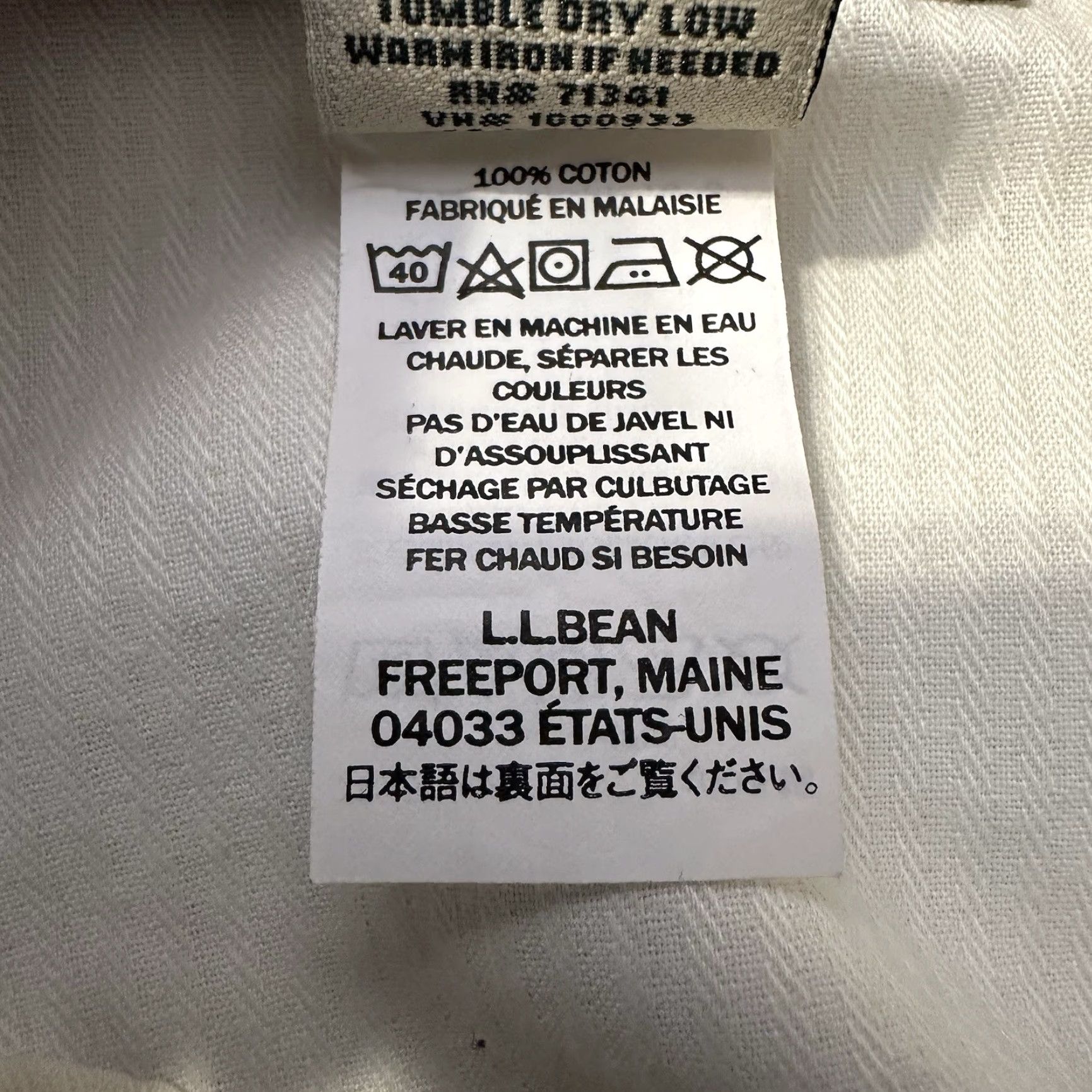 Vintage L.L. Bean Khaki Pants Mens 38x29 Beige Cotton Flat Front 5-Pocket Regular Stretch IS Size US 38 / EU 54 - 7 Thumbnail