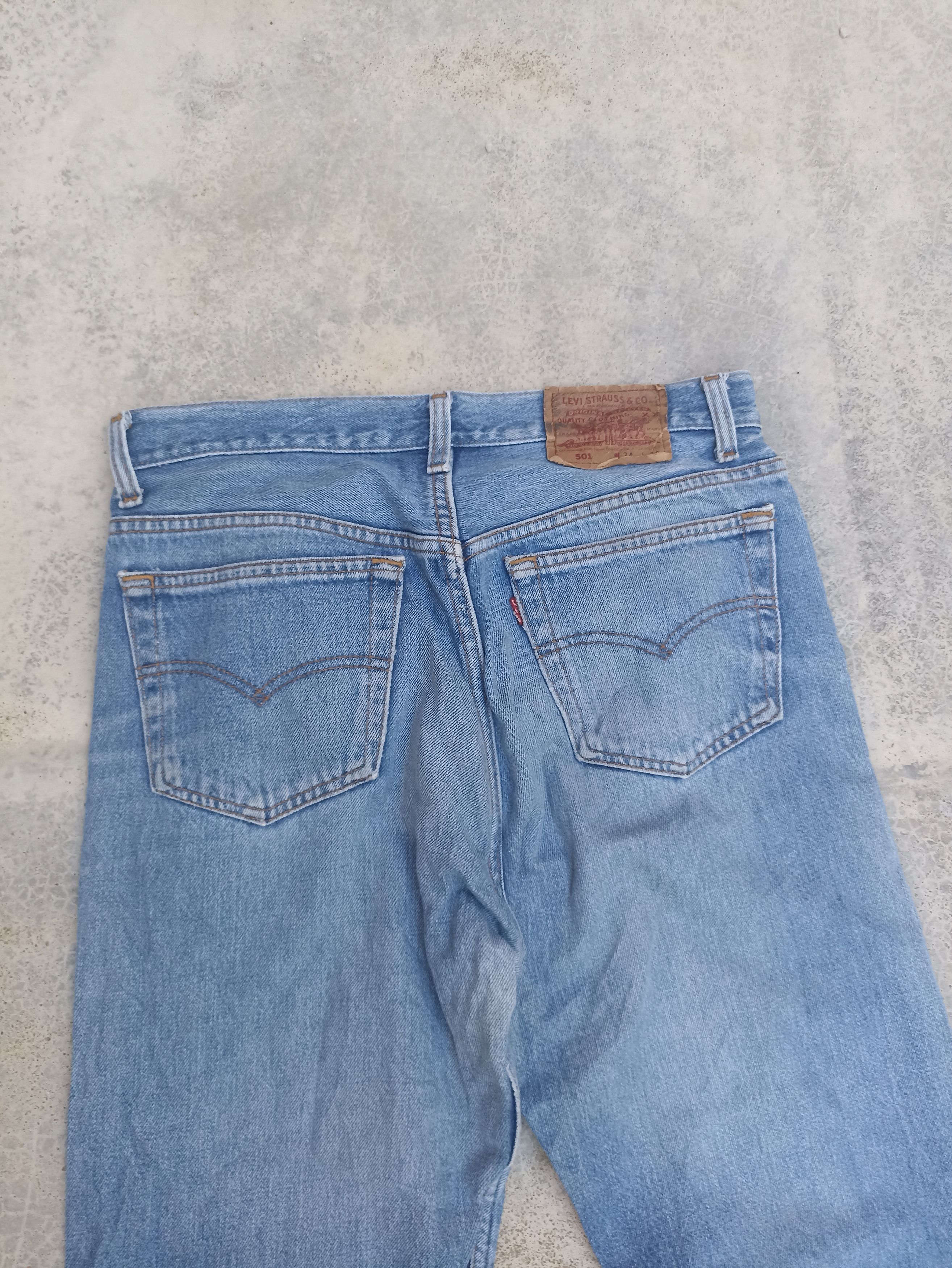 Levi's 🔥 Vtg 90s Vintage Levis 501 jeans Usa faded distressed Size US 30 / EU 46 - 8 Thumbnail