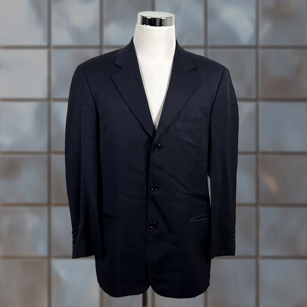 Hugo Boss HUGO BOSS Sport Coat 38R Wool Three-Button Dark Navy Navy Blue 110s Loro Piana Notch Lapel Single-Breasted Men Regular Jacket Coat Size US XS / EU 42 / 0 - 1 Thumbnail