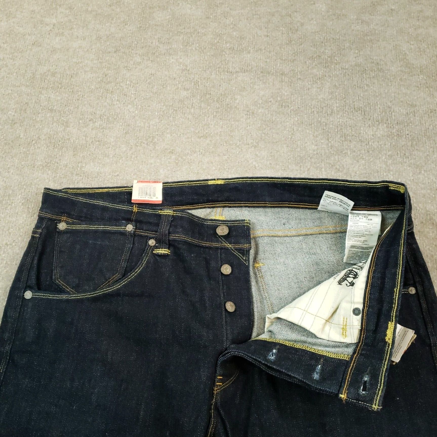 Levi's Levis 514 Straight Leg Jeans Mens 38x33 Blue Mid Rise Stretch 5 Pocket Size US 38 / EU 54 - 6 Thumbnail