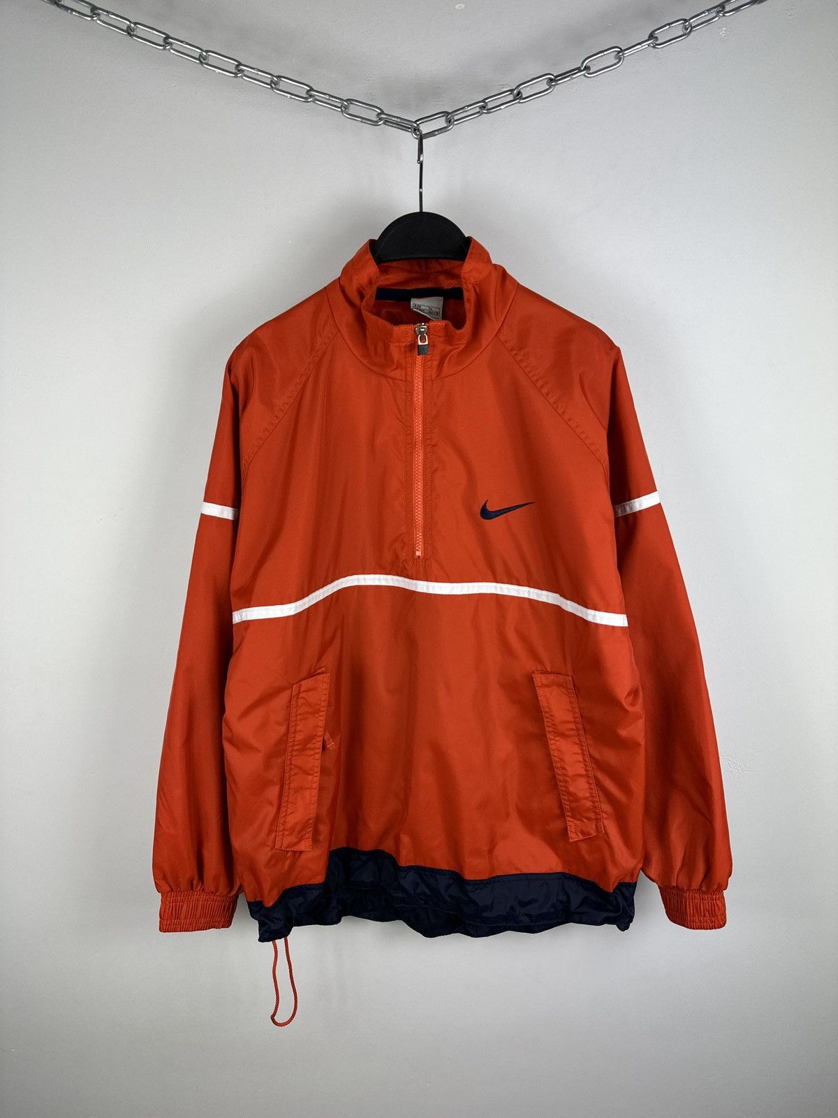 Nike × Vintage 🍊Vintage 90’s Nike Nylon Big Logo Baggy Anorak Jacket Y2K Size US S / EU 44-46 / 1 - 8 Thumbnail