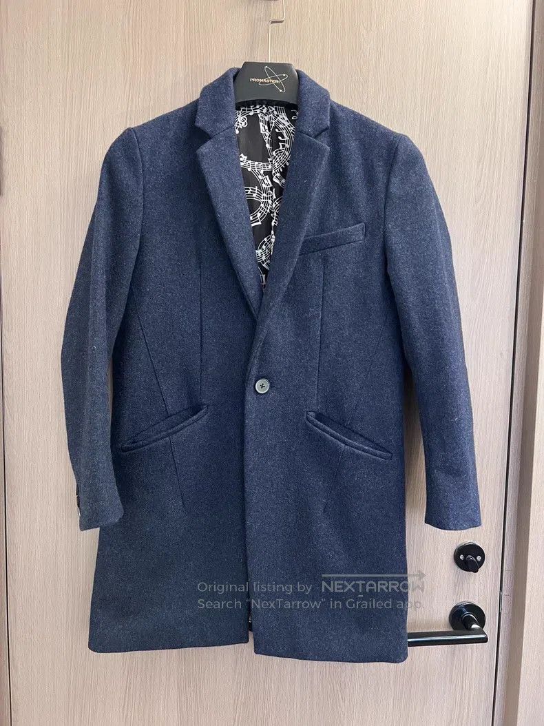 Number (N)ine Number (N)ine Navy blue musical note woolen coat Size US S / EU 44-46 / 1 - 1 Thumbnail