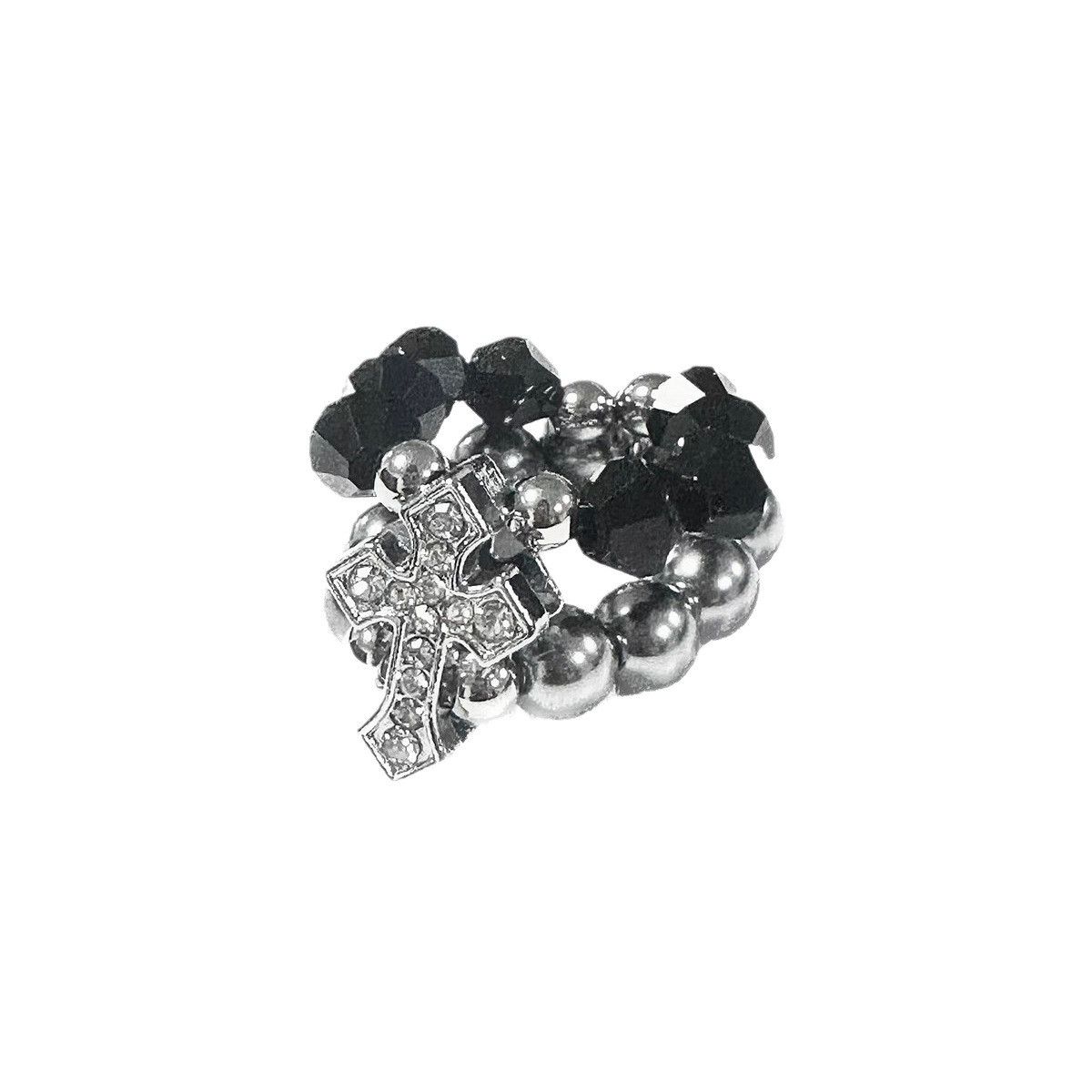 Jewelry Cross Retro Jewelry Rings Open Size Chrome Ring (Size 7-13) Size ONE SIZE - 4 Thumbnail