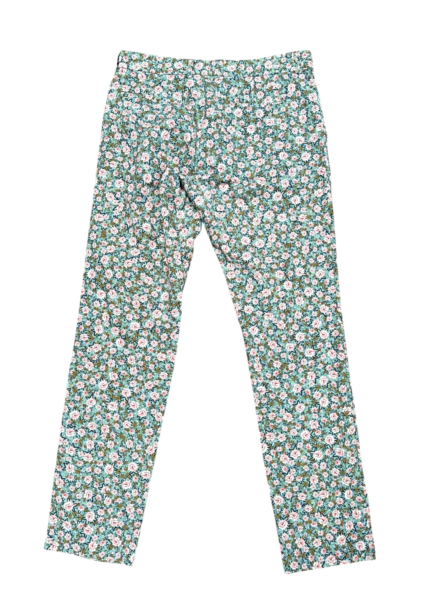 Dries Van Noten Slim Fit Floral Cotton Pants Size US 31 - 4 Thumbnail