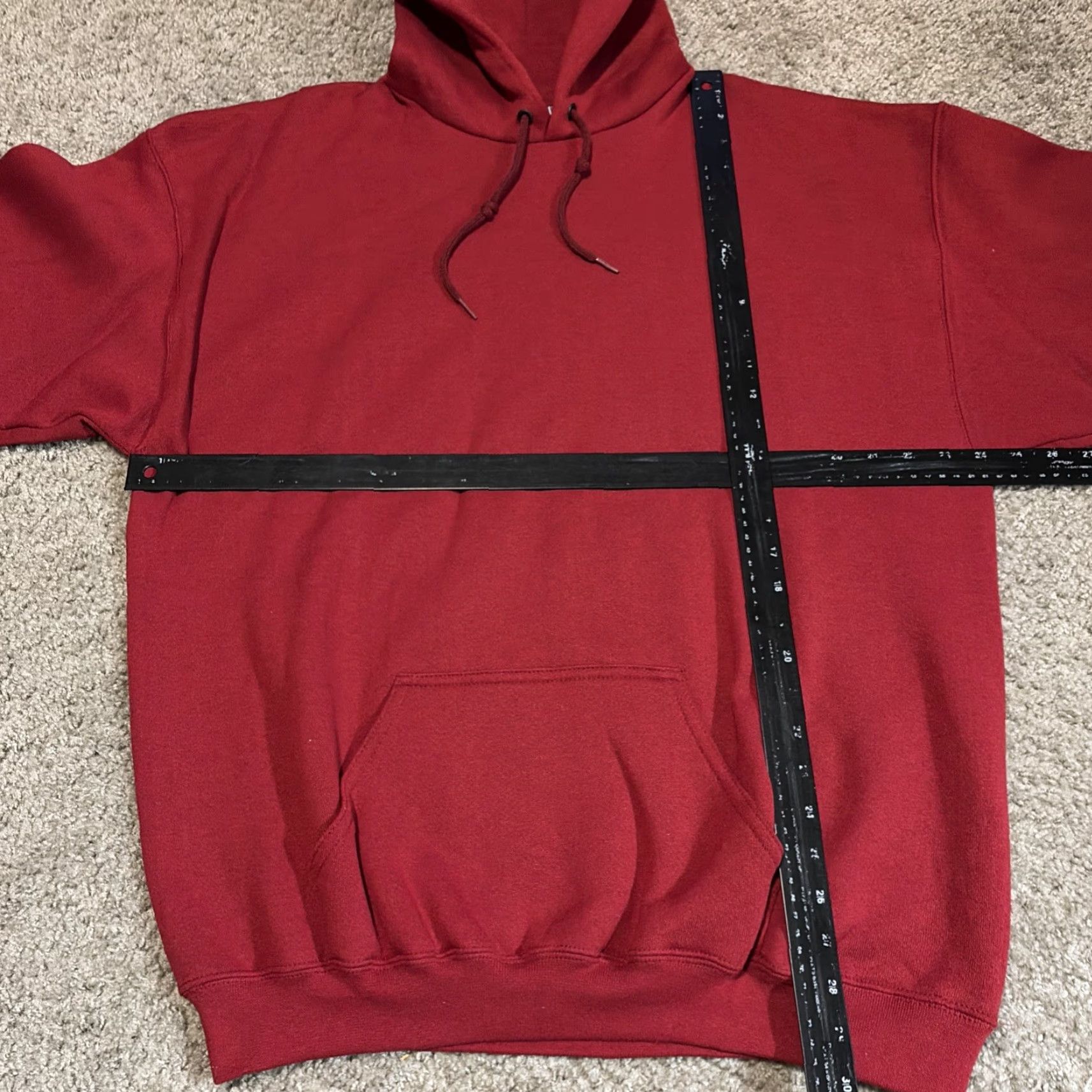 Essentials VINTAGE BIKE Red Essential Hoodie Sweatshirt XL 90s Mens Urban Pullover Size US XL / EU 56 / 4 - 5 Thumbnail