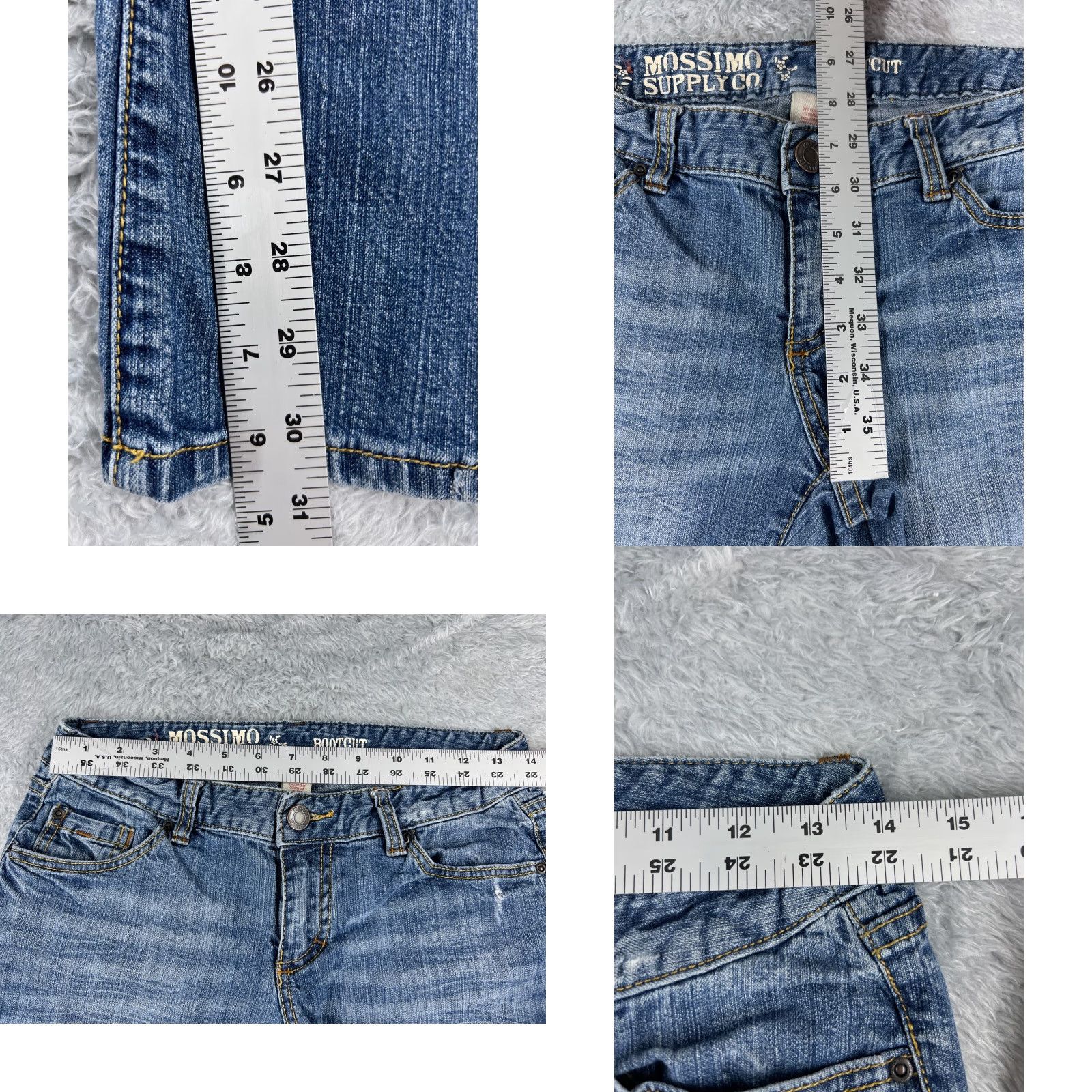 Mossimo Mossimo Jeans Women 7 Blue Denim Bootcut Low Rise Cotton Blend 27x31 Jeans Women Size 28" / US 6 / IT 42 - 8 Thumbnail