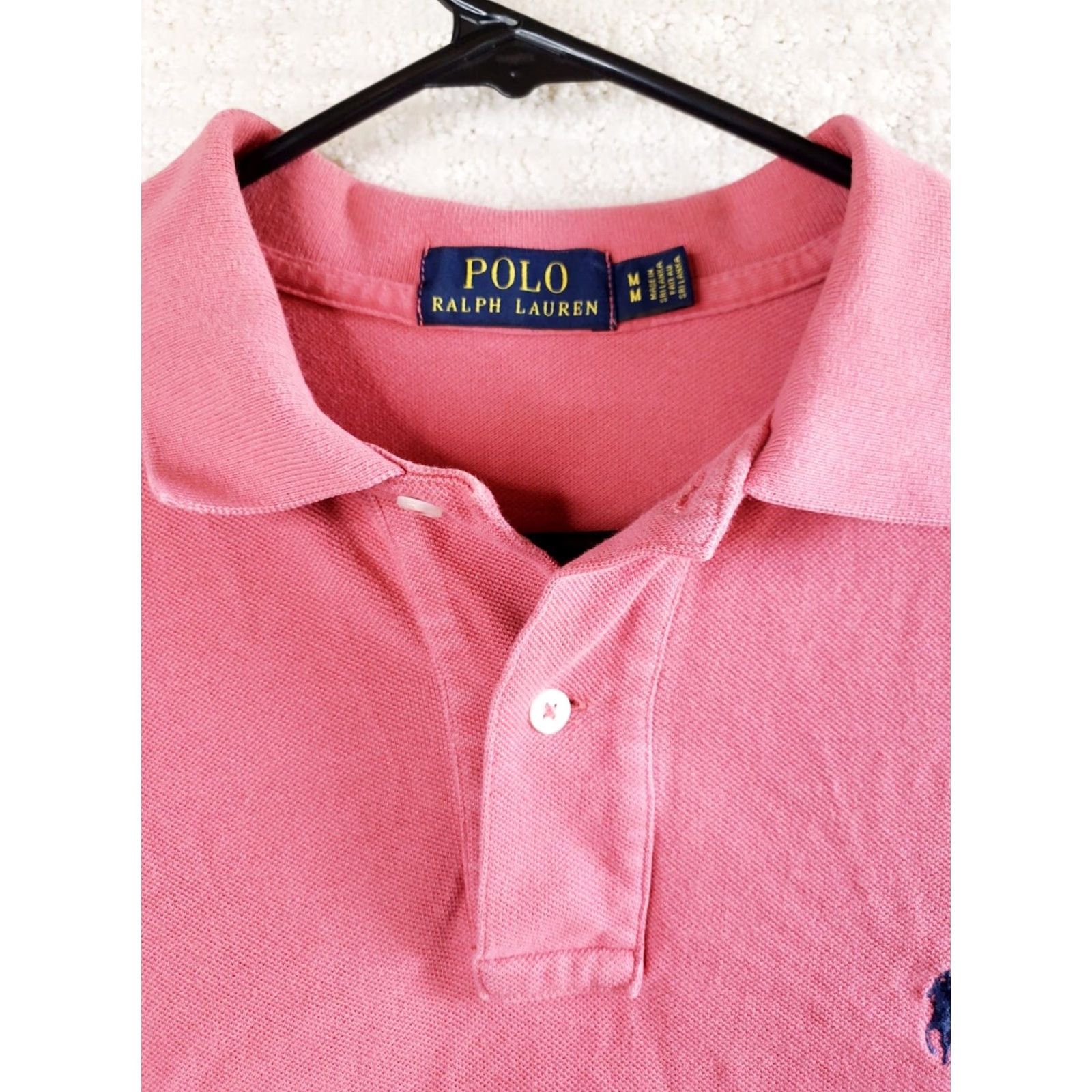 Polo Ralph Lauren VINTAGE Polo Ralph Lauren Polo Shirt Pink Navy Pony Mens M Short Sleeve Cotton Classic Logo Golf Size US M / EU 48-50 / 2 - 4 Thumbnail