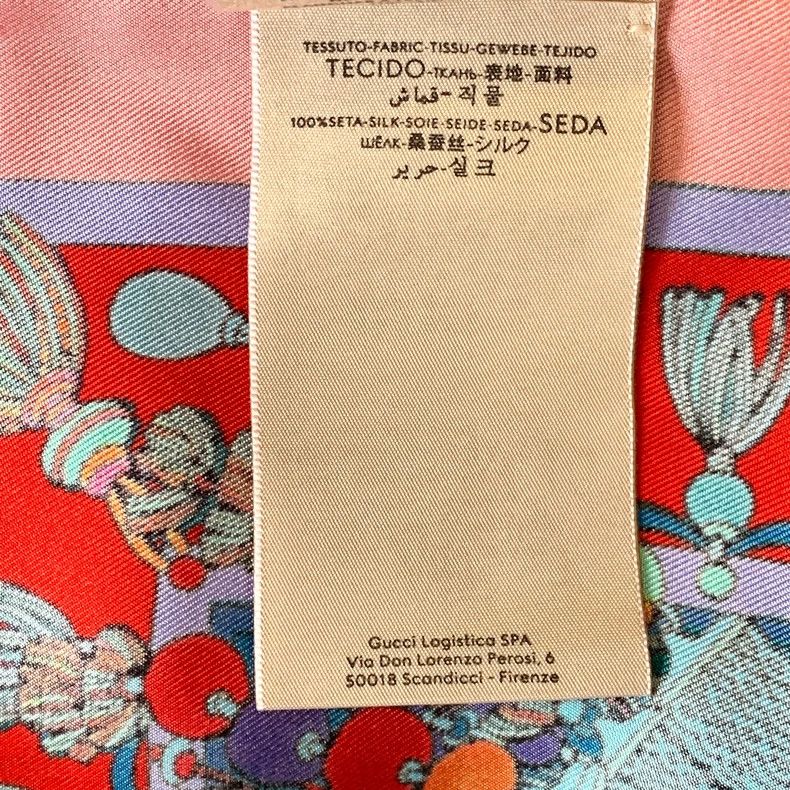 Gucci Gucci Color-matched tassel chain printed mulberry silk squ Size ONE SIZE - 8 Thumbnail