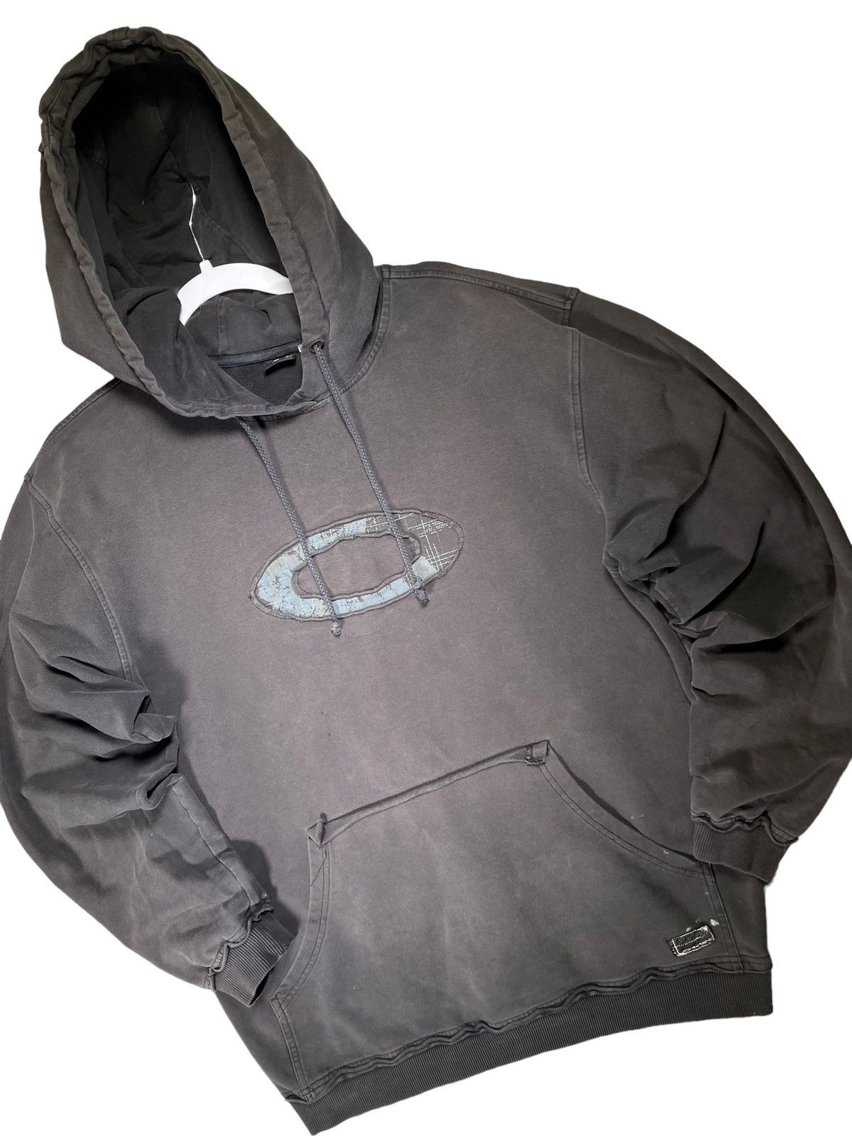 image of Faded Oakley Centre Logo Hoodie in Faded Black, Men's (Size Medium)