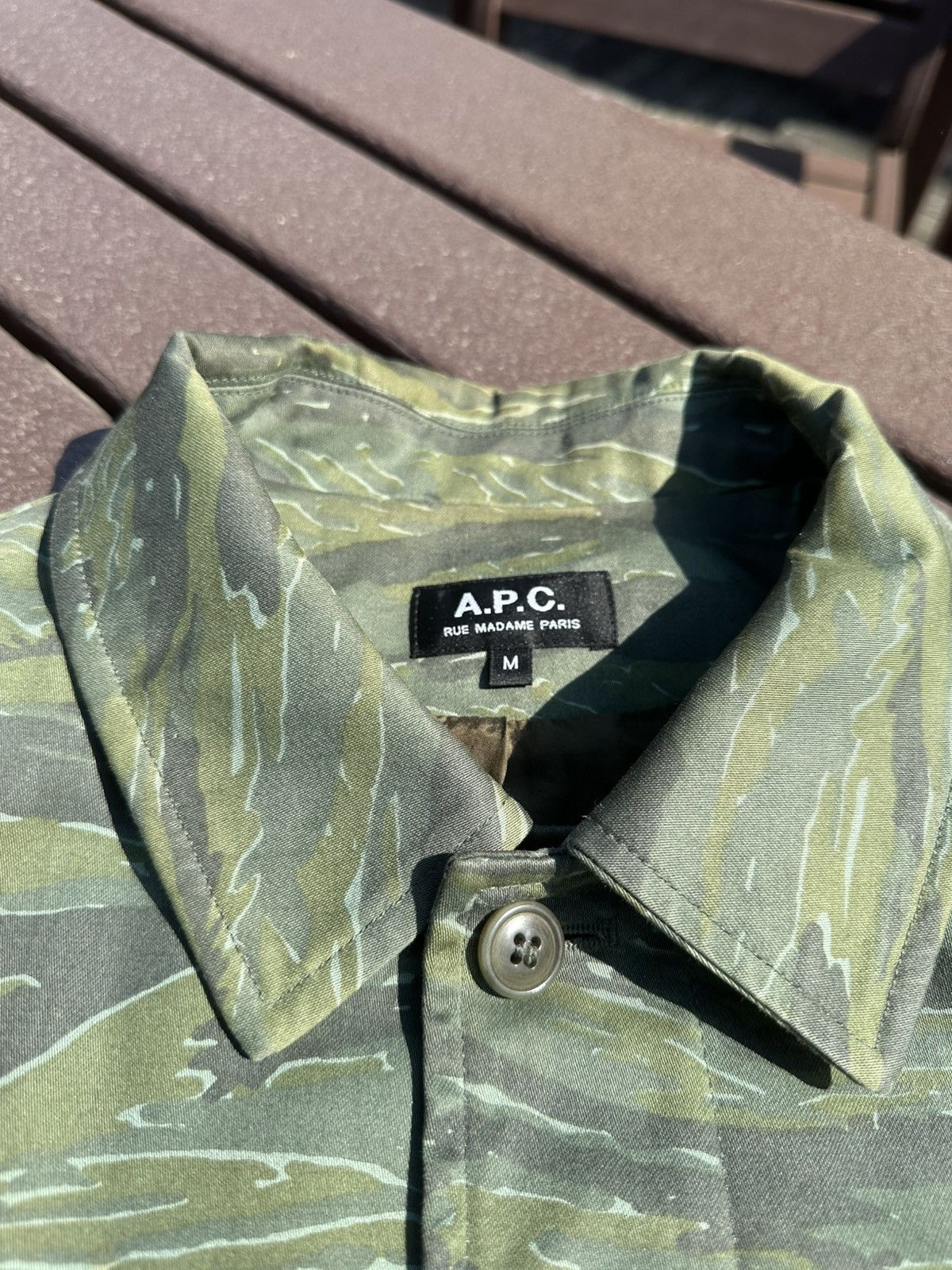 A.P.C. A.P.C. Camo Print Camouflage Blouson Jacket Size US M / EU 48-50 / 2 - 2 Thumbnail