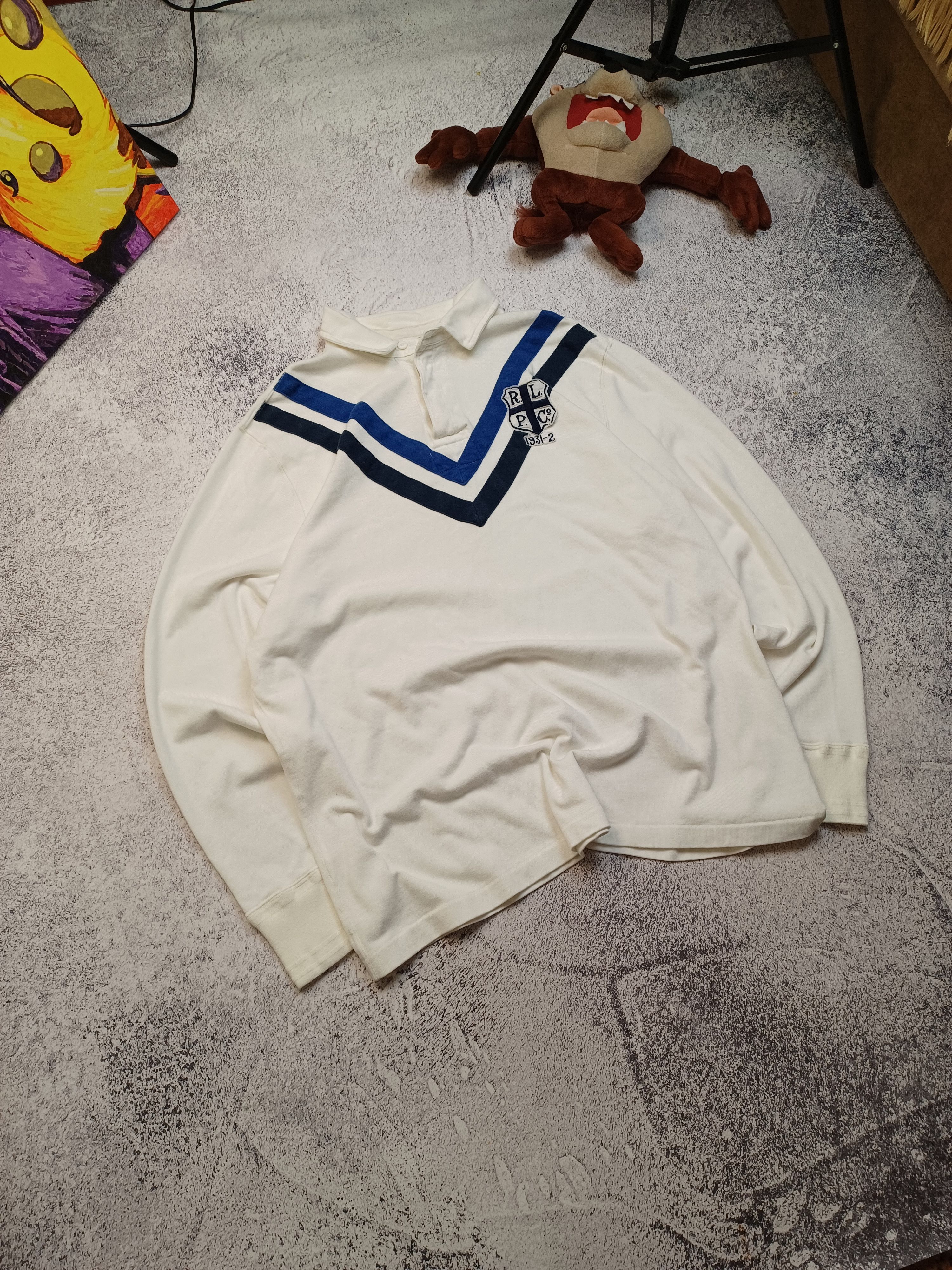 Polo Ralph Lauren Vintage 90s White Polo Ralph Lauren Regby Shirt Size US XL / EU 56 / 4 - 1 Thumbnail