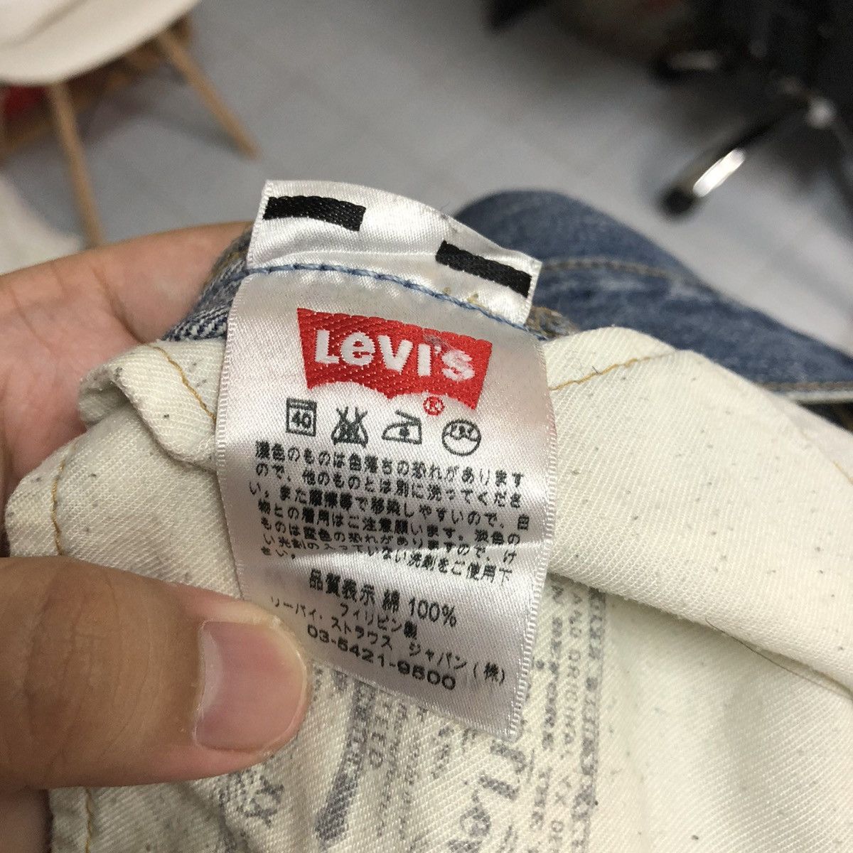 Levi's DLL 501 Levis Blue Distressed Denim Pants #C081 Size US 30 / EU 46 - 23 Thumbnail