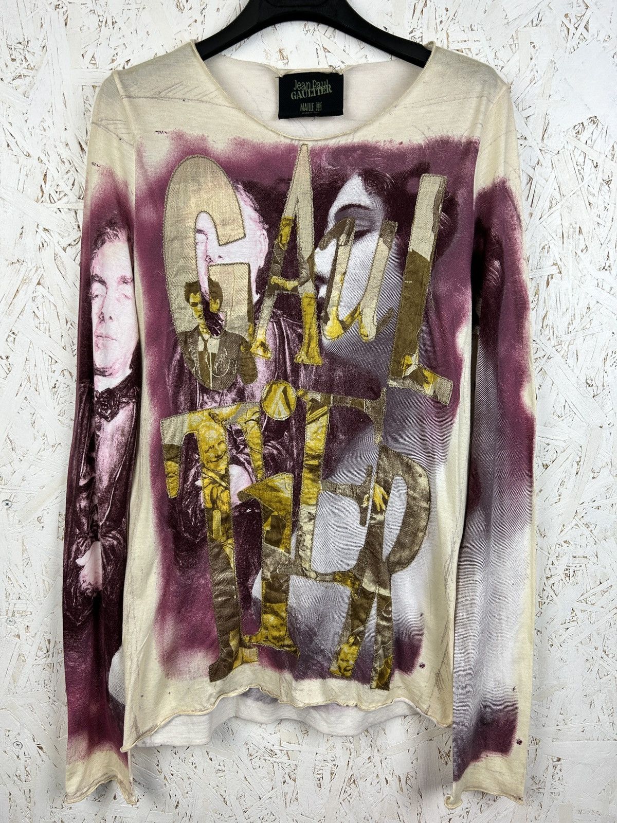 Vintage Jean Paul Gaultier Mesh Face Portrait Long Sleeve