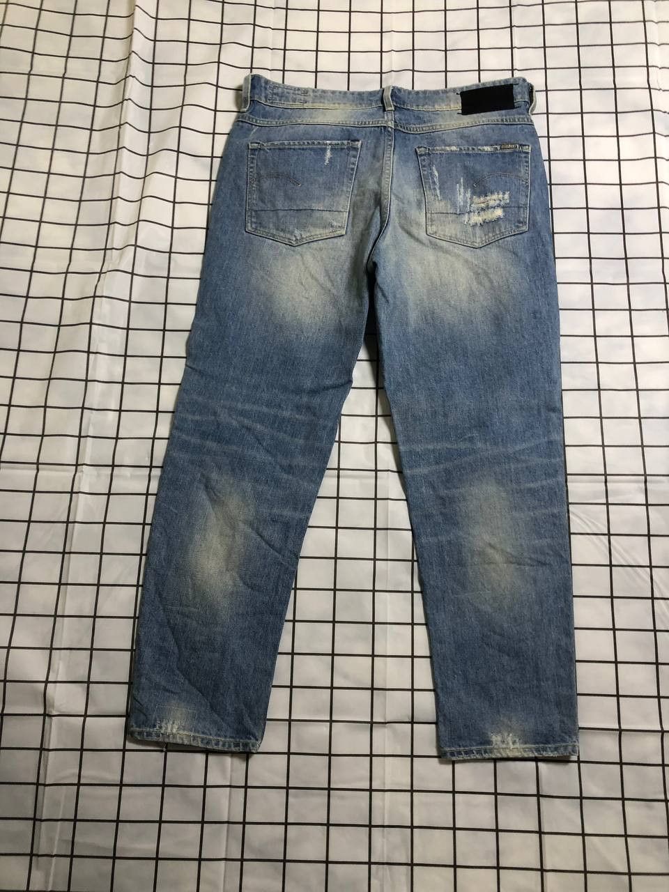 G-Star G Star Raw Jeans Men's Blue Denim Straight Leg Size US 26 / EU 42 - 18 Thumbnail