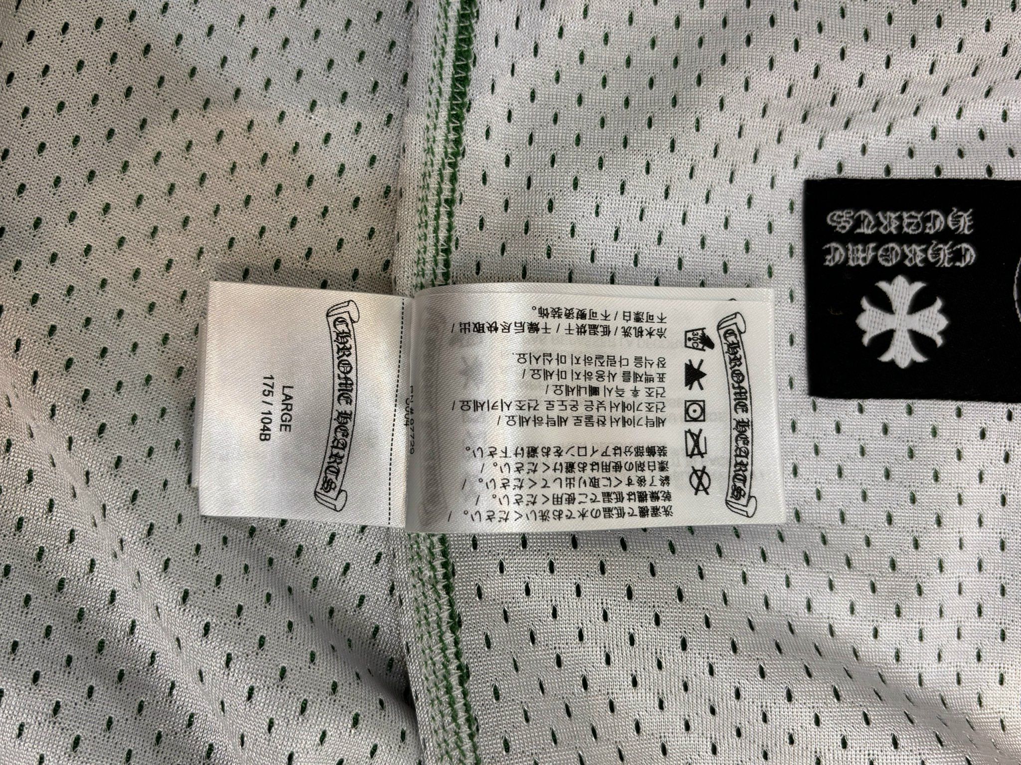 Chrome Hearts CHROME HEARTS Mesh Reversible Basketball Jersey GREEN/WHITE Size US L / EU 52-54 / 3 - 18 Thumbnail
