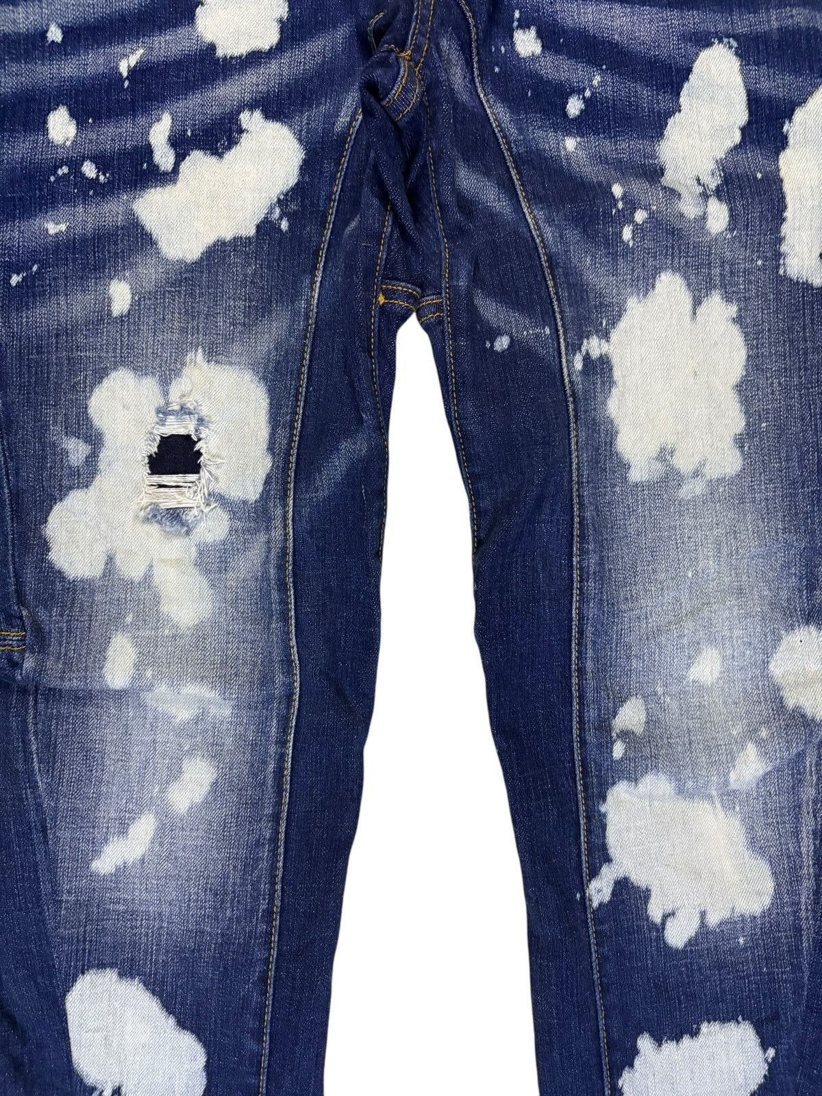 Dsquared2 Vintage Dsquared Bleached Acid Wash Distressed Jeans Size US 33 - 6 Thumbnail