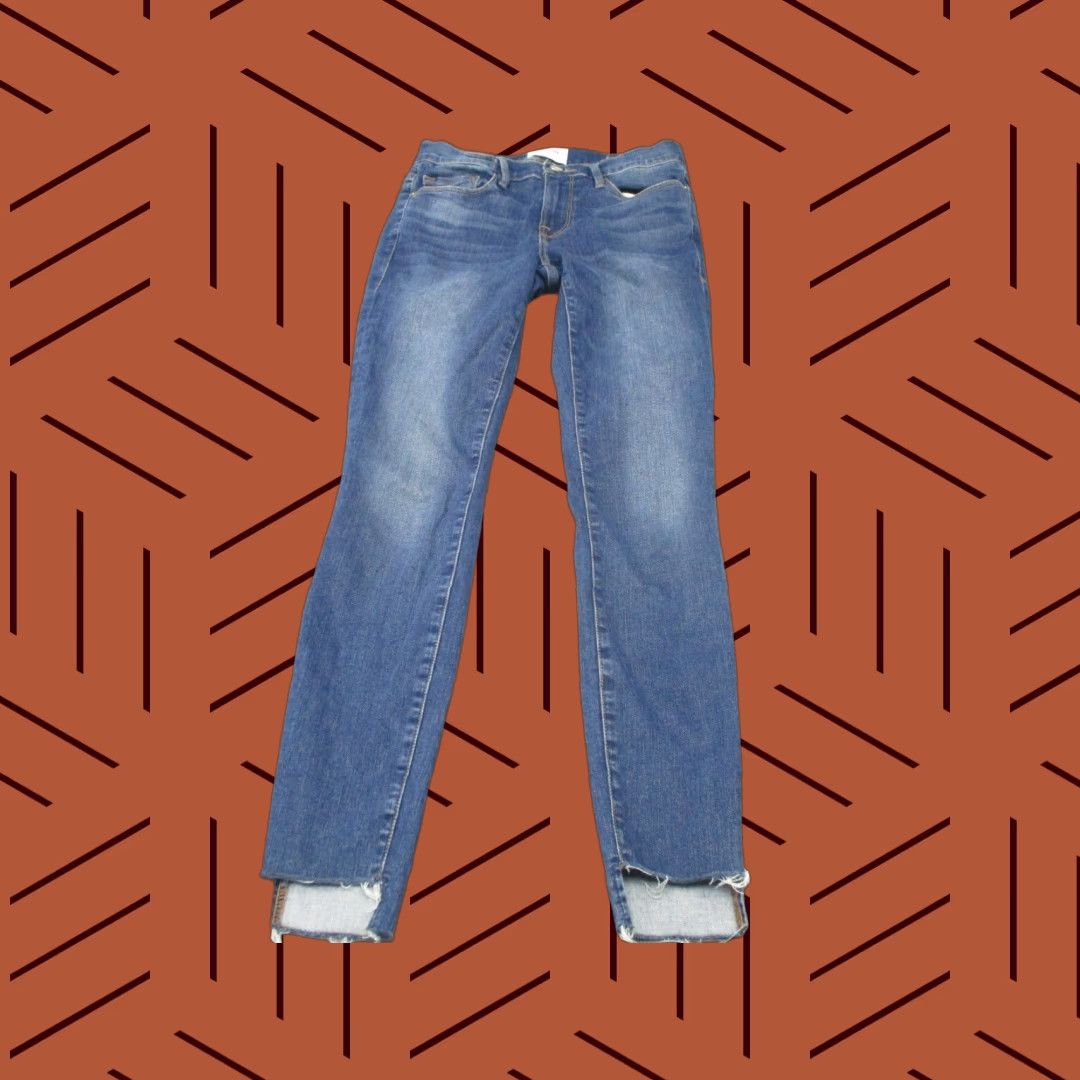 VINTAGE FRAME Womens Skinny Jeans 25 Blue Denim Stretch Regular